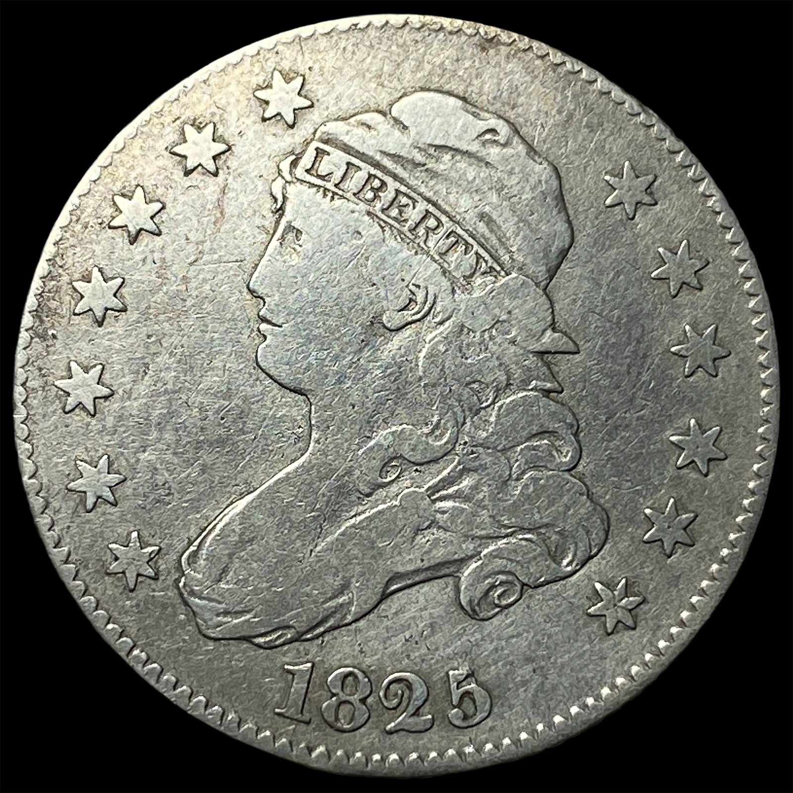 1825 Capped Bust Quarter NEARLY UNCIRCULATED (1 of 2)