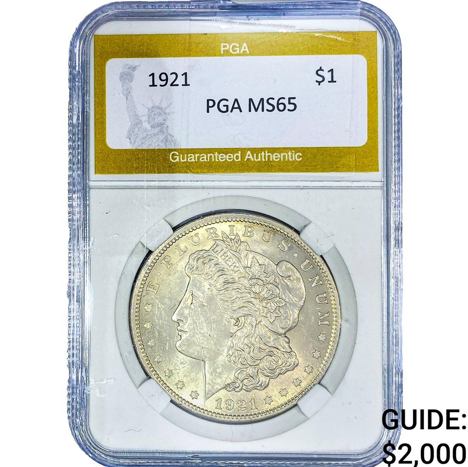 1921 Morgan Silver Dollar PGA MS65