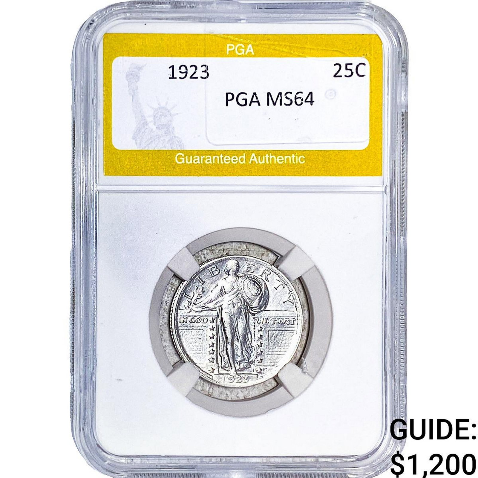 1923 Standing Liberty Quarter PGA MS64: 1923 Standing Liberty Quarter PGA MS64