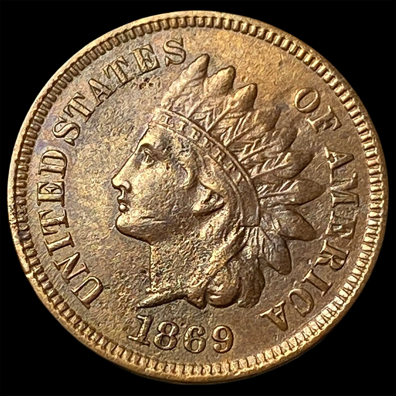 1869 RB Indian Head Cent UNCIRCULATED (1 of 2)