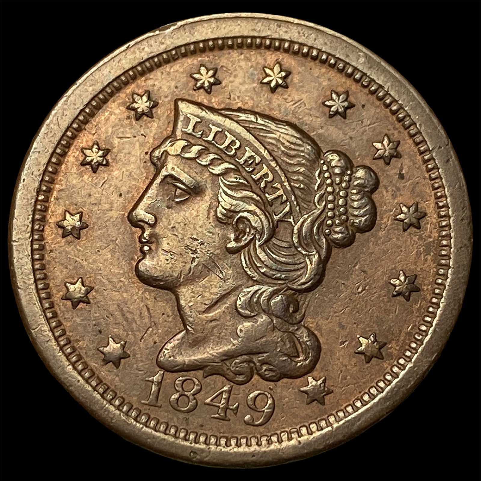 1849 RB Braided Hair Large Cent CHOICE AU: 1849 RB Braided Hair Large Cent CHOICE AU