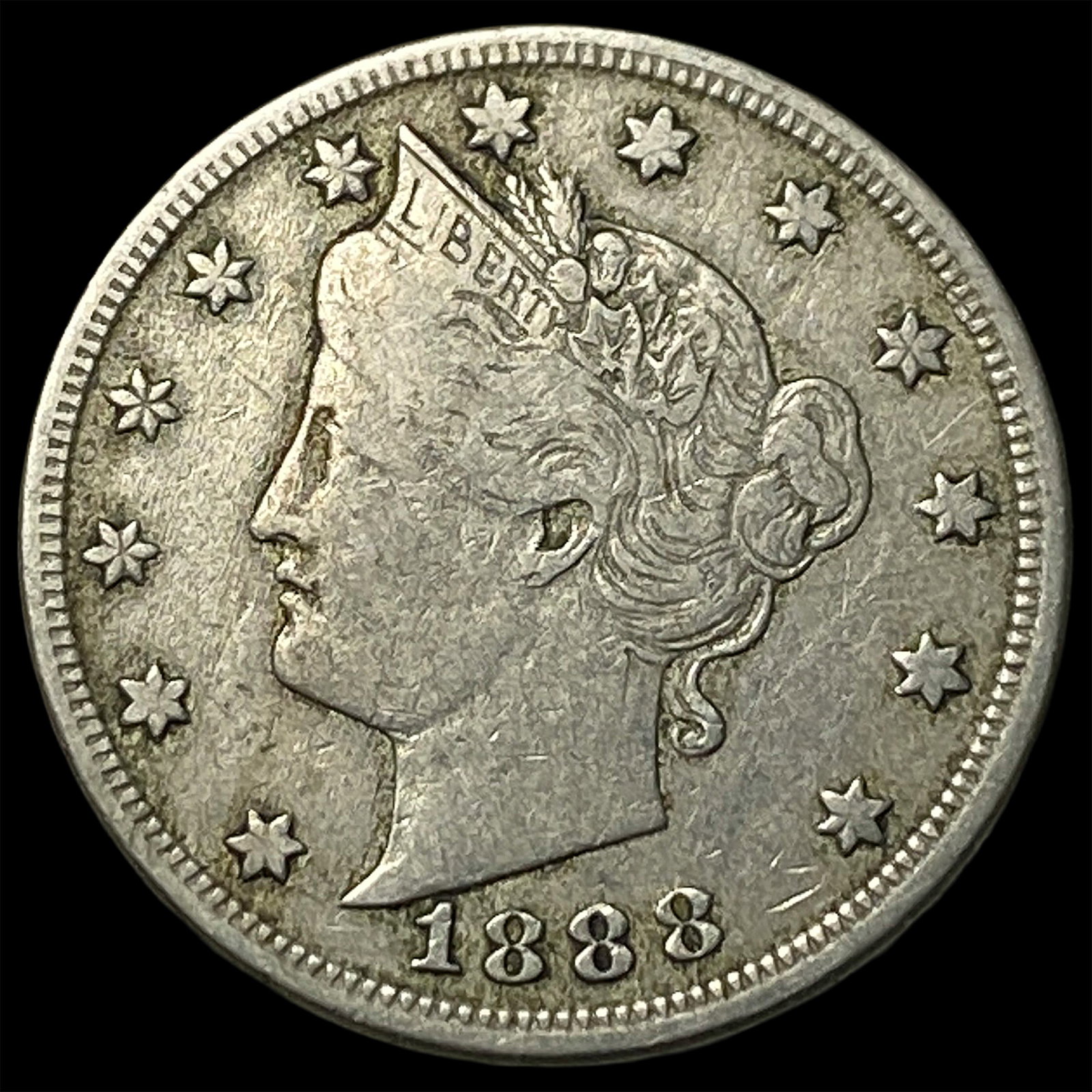 1888 Liberty Head Nickel LIGHTLY CIRCULATED: 1888 Liberty Head Nickel LIGHTLY CIRCULATED