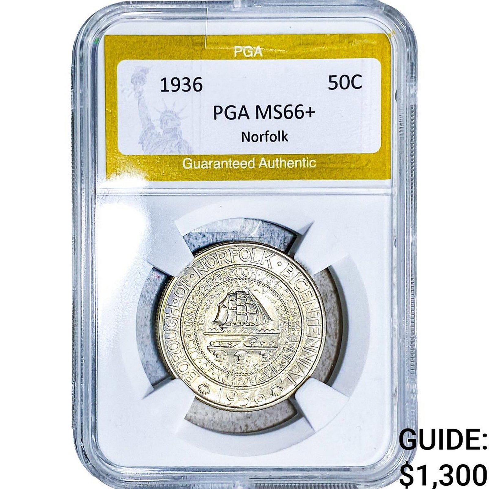 1936 Norfolk Half Dollar PGA MS66+ (1 of 2)