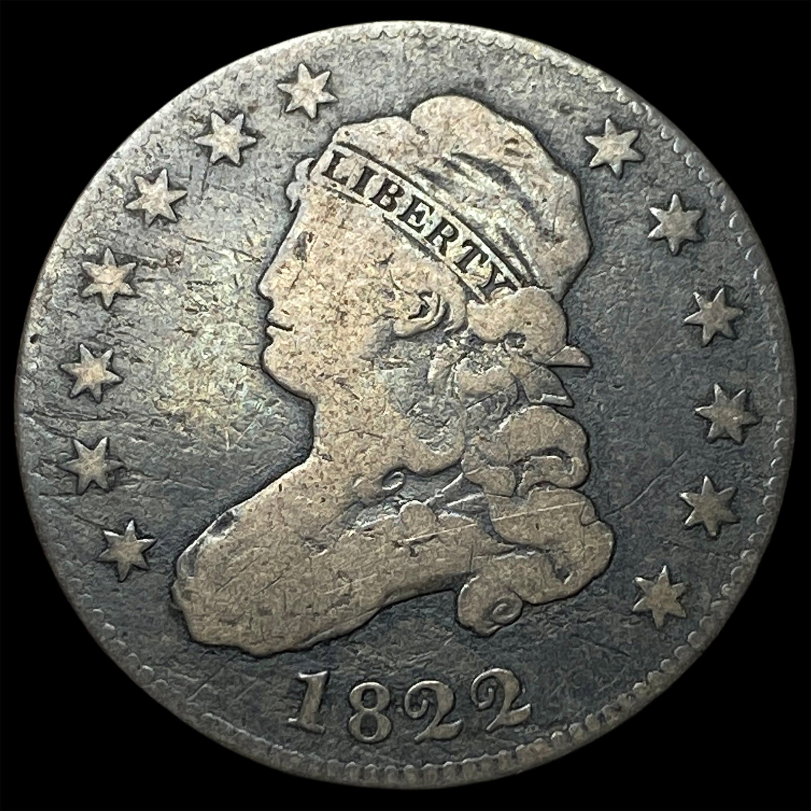 1822 Capped Bust Quarter NICELY CIRCULATED (1 of 2)