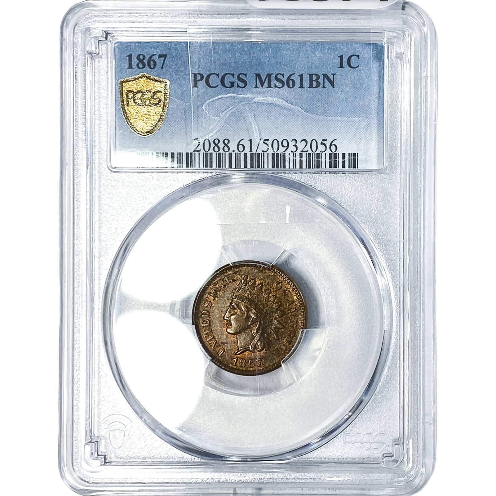 1867 Indian Head Cent PCGS MS61 BN (1 of 2)