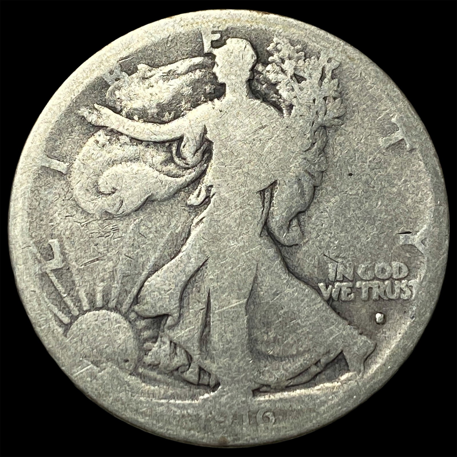 1916 Walking Liberty Half Dollar NICELY CIRCULATED: 1916 Walking Liberty Half Dollar NICELY CIRCULATED
