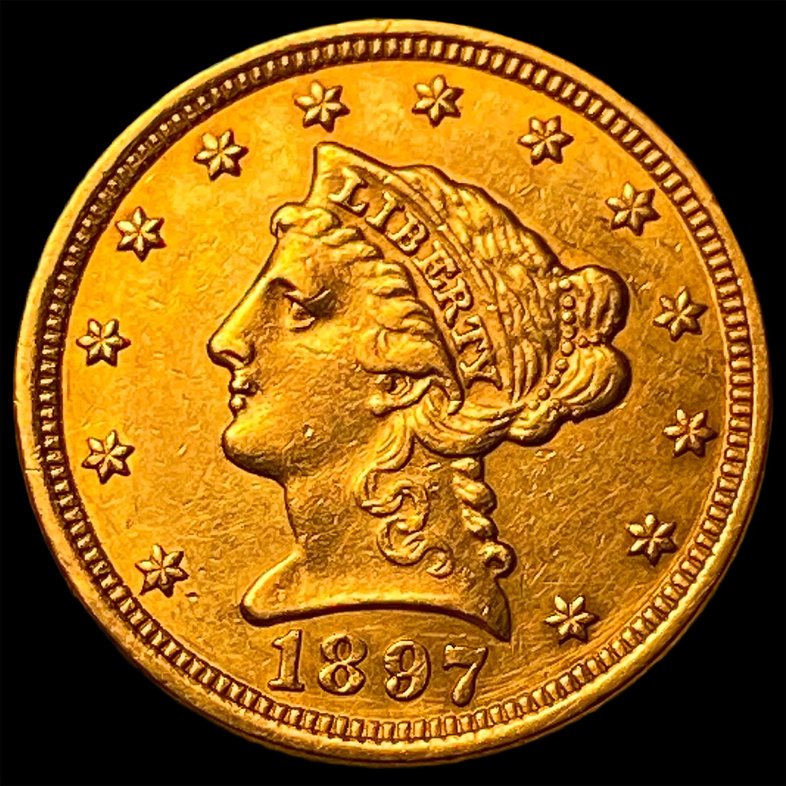 1897 Liberty Head Gold $2.50 Quarter Eagle UNCIRCULATED (1 of 2)
