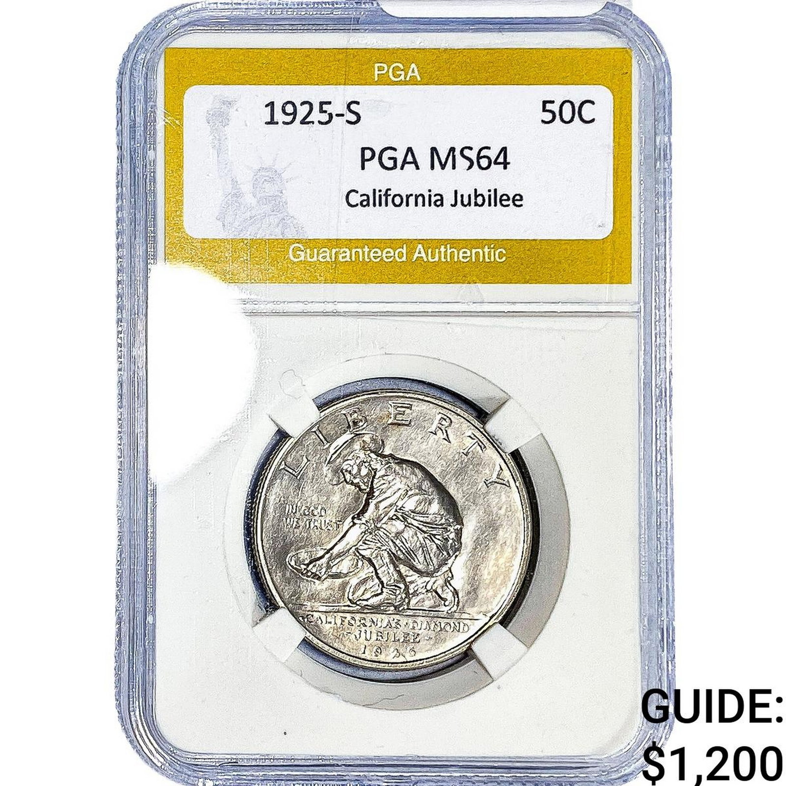1925-S Jubilee Half Dollar PGA MS64