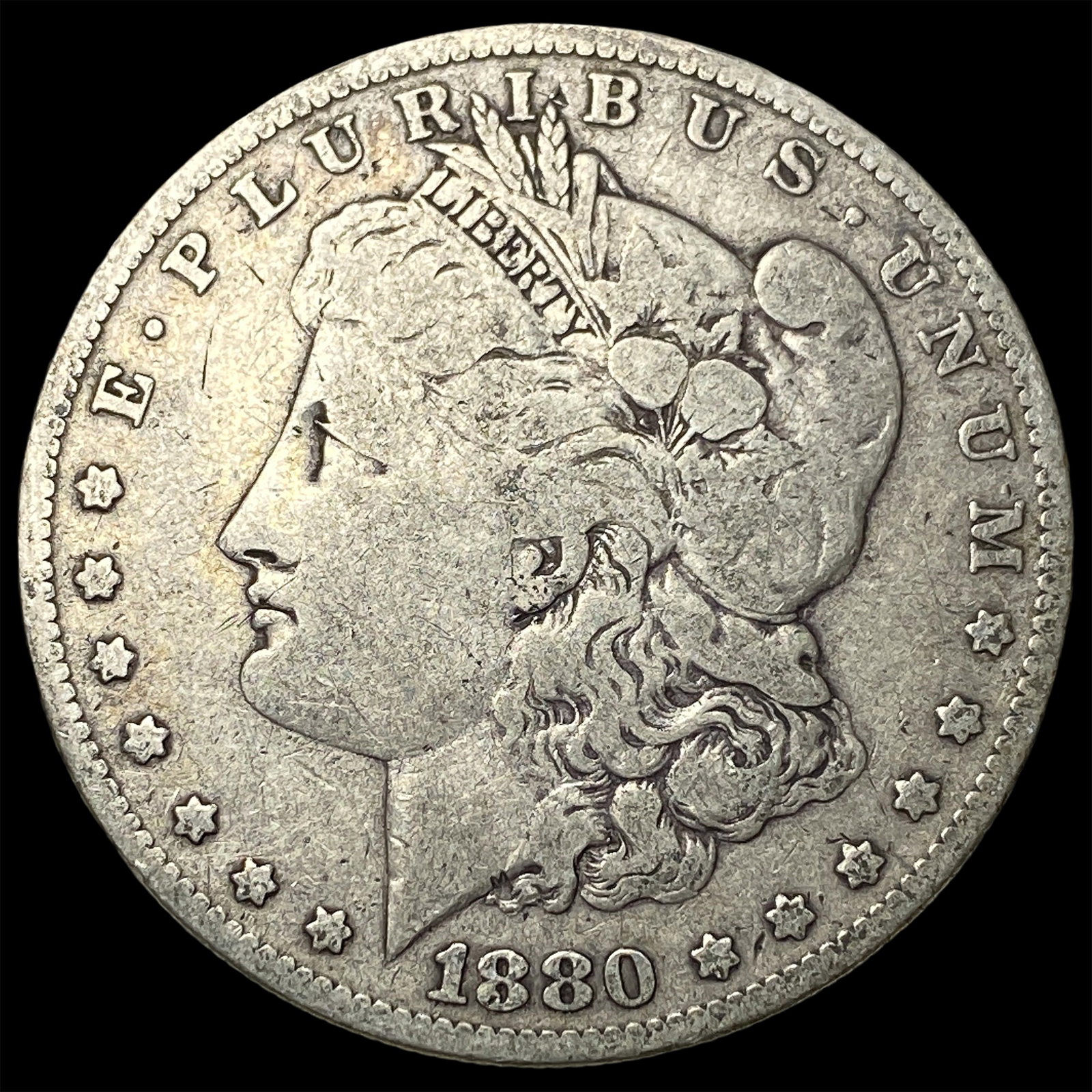 1880-O Silver Morgan Dollar LIGHTLY CIRCULATED