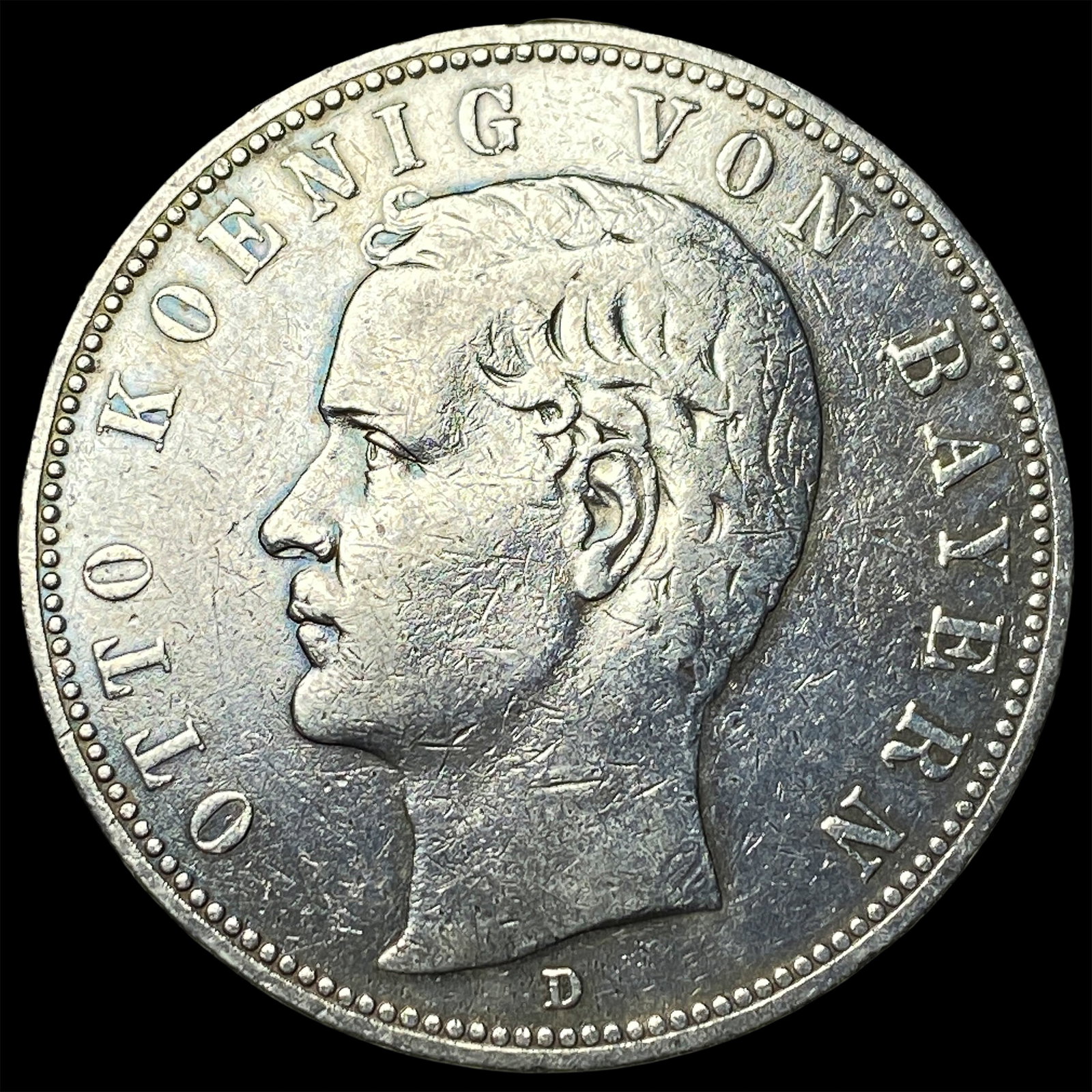 1903-D Silver 5 Mark Germany (Bavaria) CLOSELY UNCIRCULATED (1 of 2)