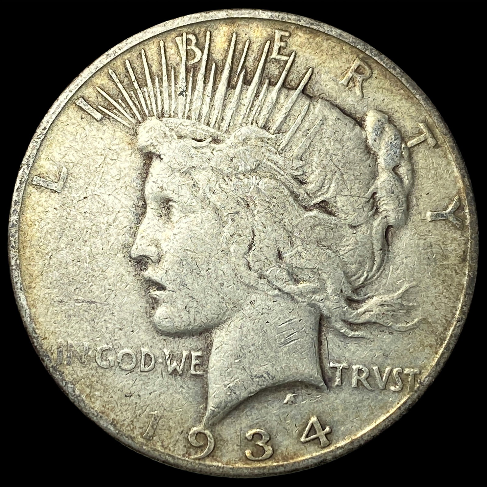 1934-S Silver Peace Dollar LIGHTLY CIRCULATED