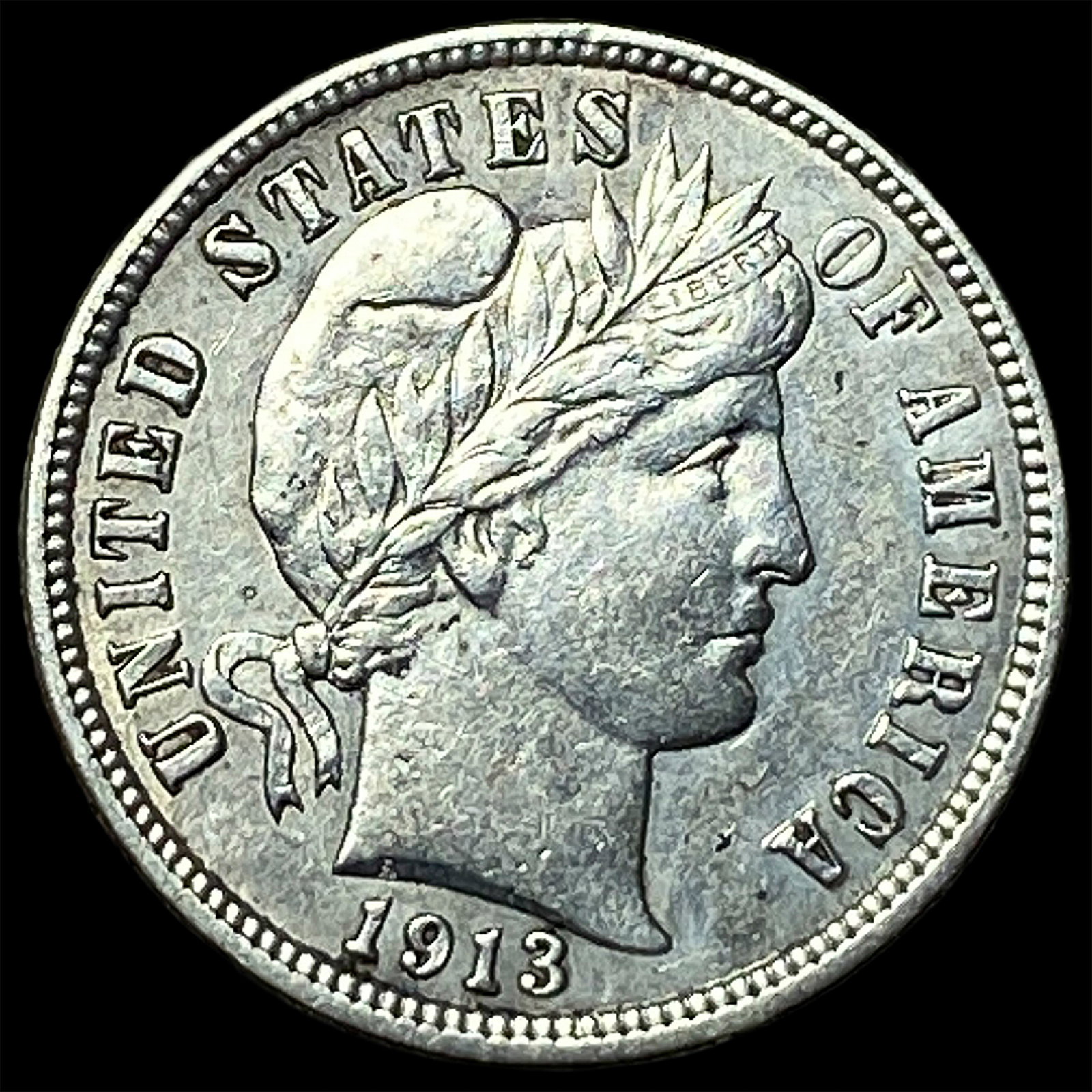 1913 Barber Dime CLOSELY UNCIRCULATED