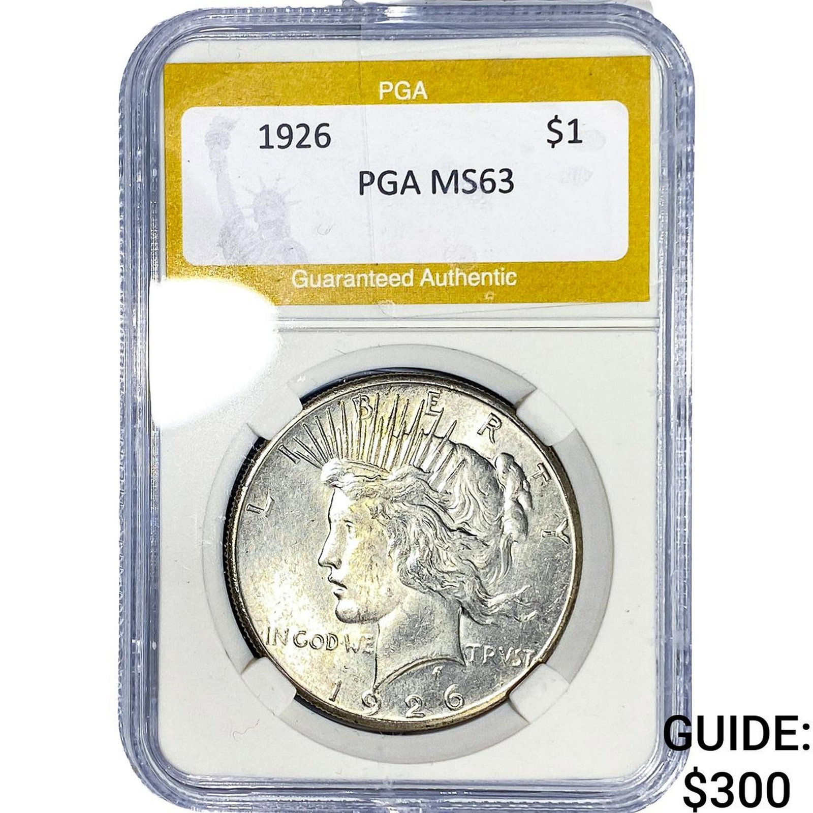 1926 Silver Peace Dollar PGA MS63