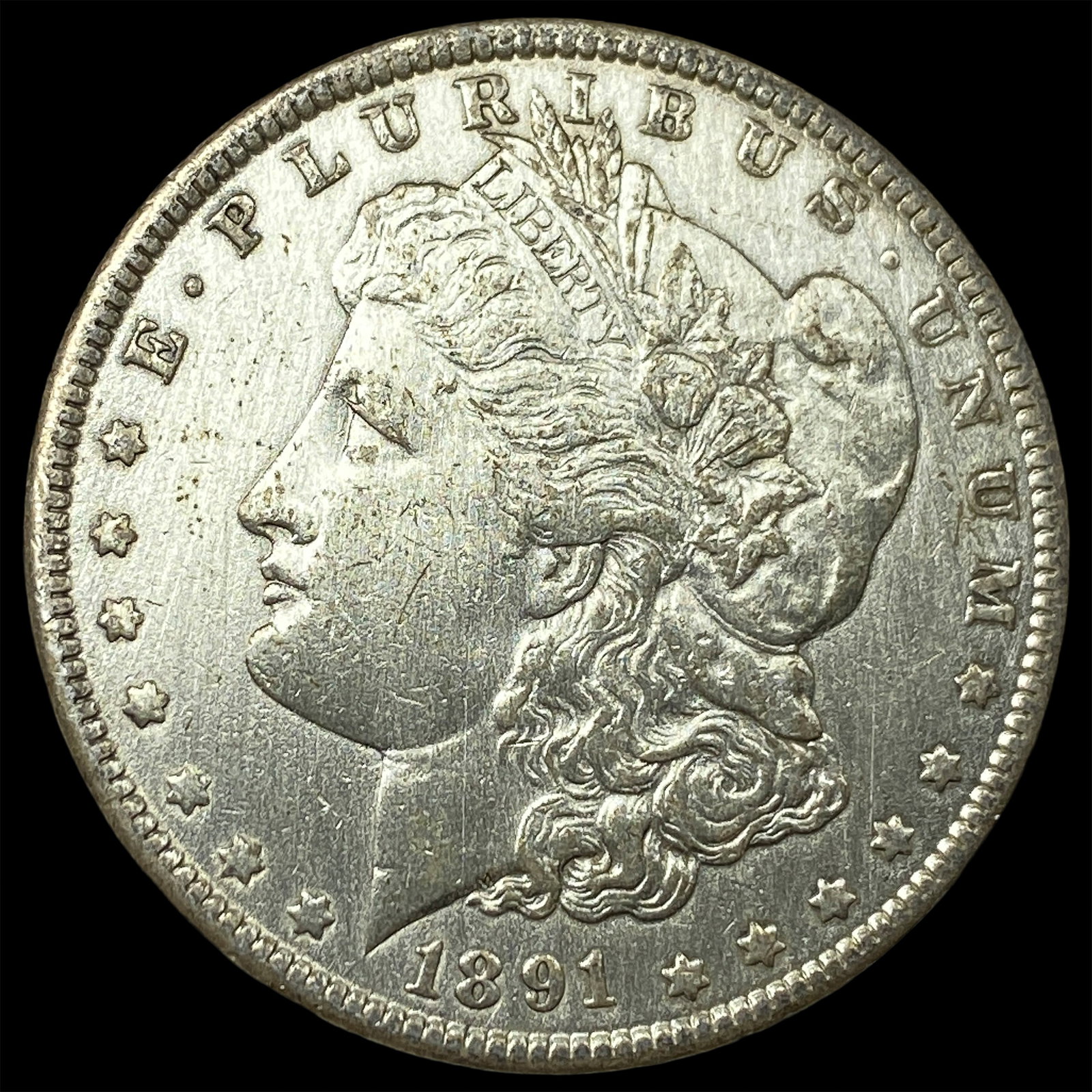 1891-S Silver Morgan Dollar LIGHTLY CIRCULATED: 1891-S Silver Morgan Dollar LIGHTLY CIRCULATED