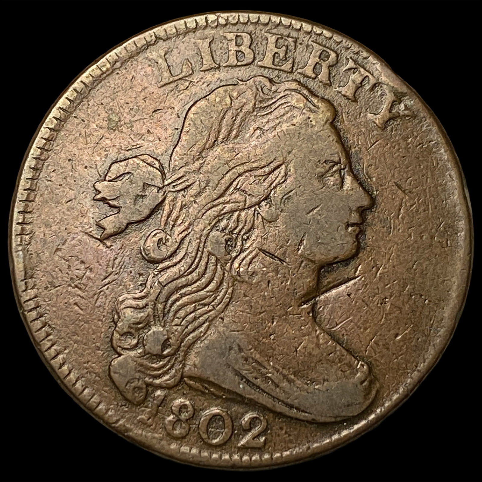 1802 Draped Bust Large Cent NEARLY UNCIRCULATED (1 of 2)