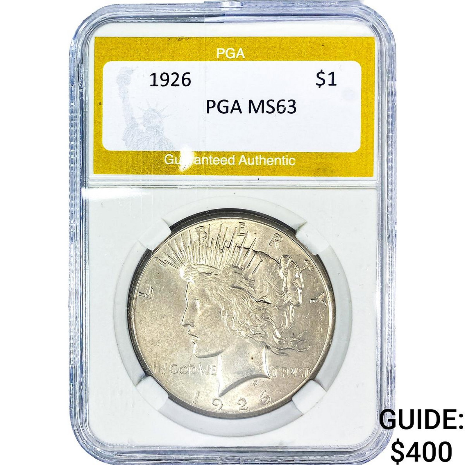 1926 Silver Peace Dollar PGA MS63