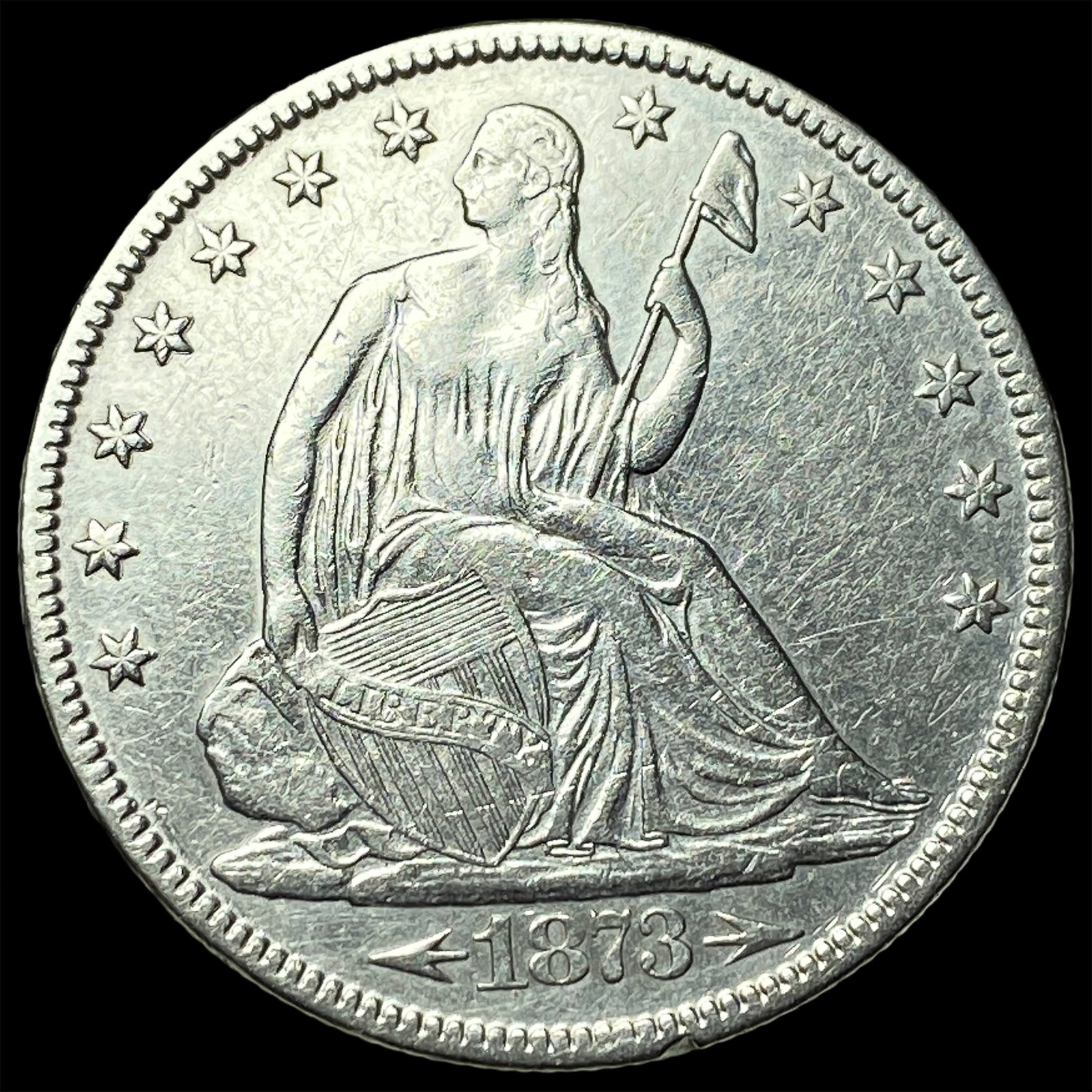 1873 Arrows Seated Liberty Half Dollar UNCIRCULATED