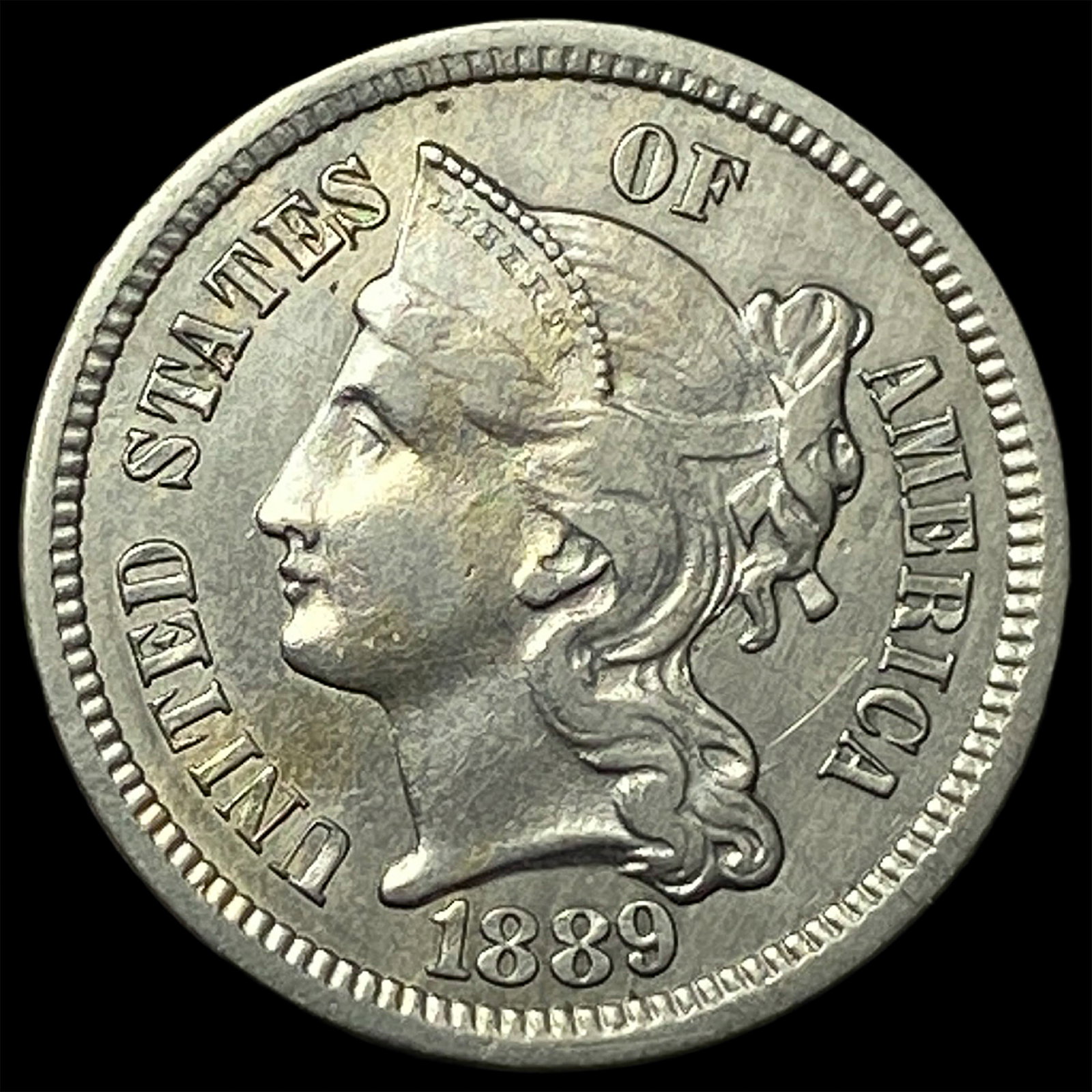 1889 Nickel Three-Cent Piece CHOICE AU (1 of 2)