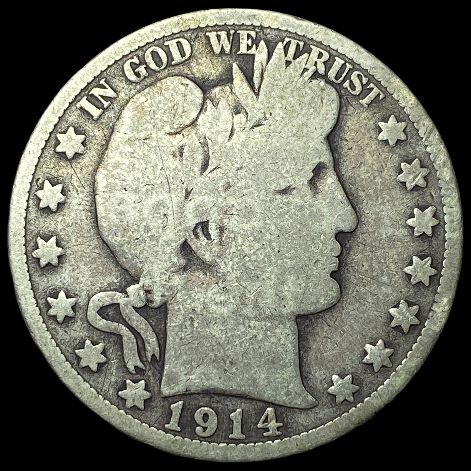 1914 Barber Half Dollar LIGHTLY CIRCULATED: 1914 Barber Half Dollar LIGHTLY CIRCULATED
