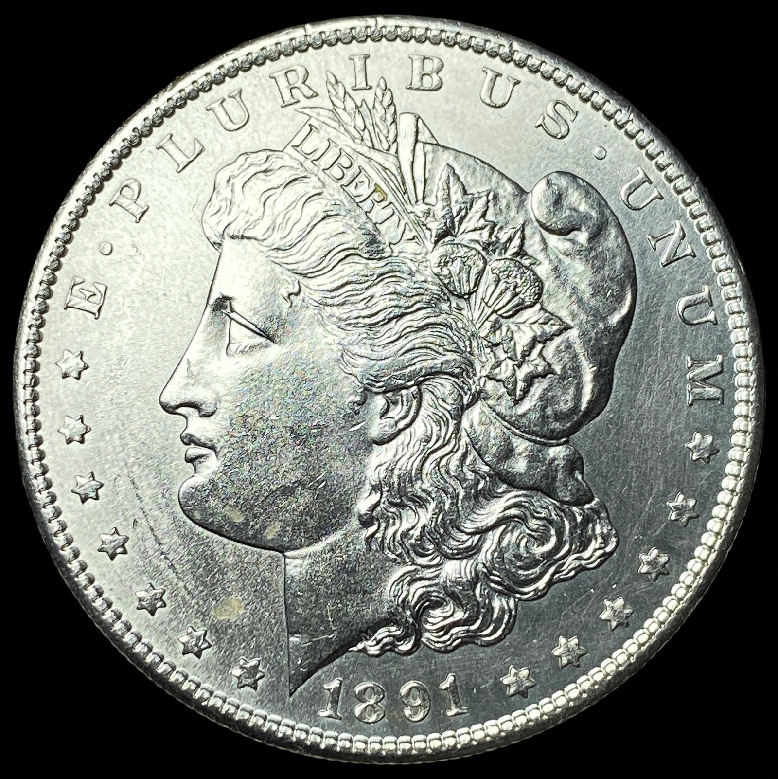 1891-S Silver Morgan Dollar CHOICE BU