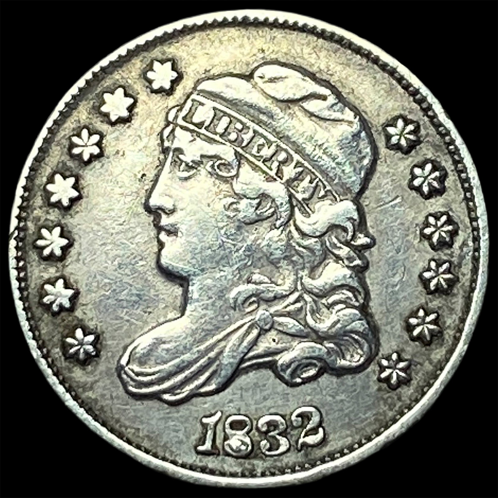 1832 Capped Bust Half Dime NEARLY UNCIRCULATED: 1832 Capped Bust Half Dime NEARLY UNCIRCULATED