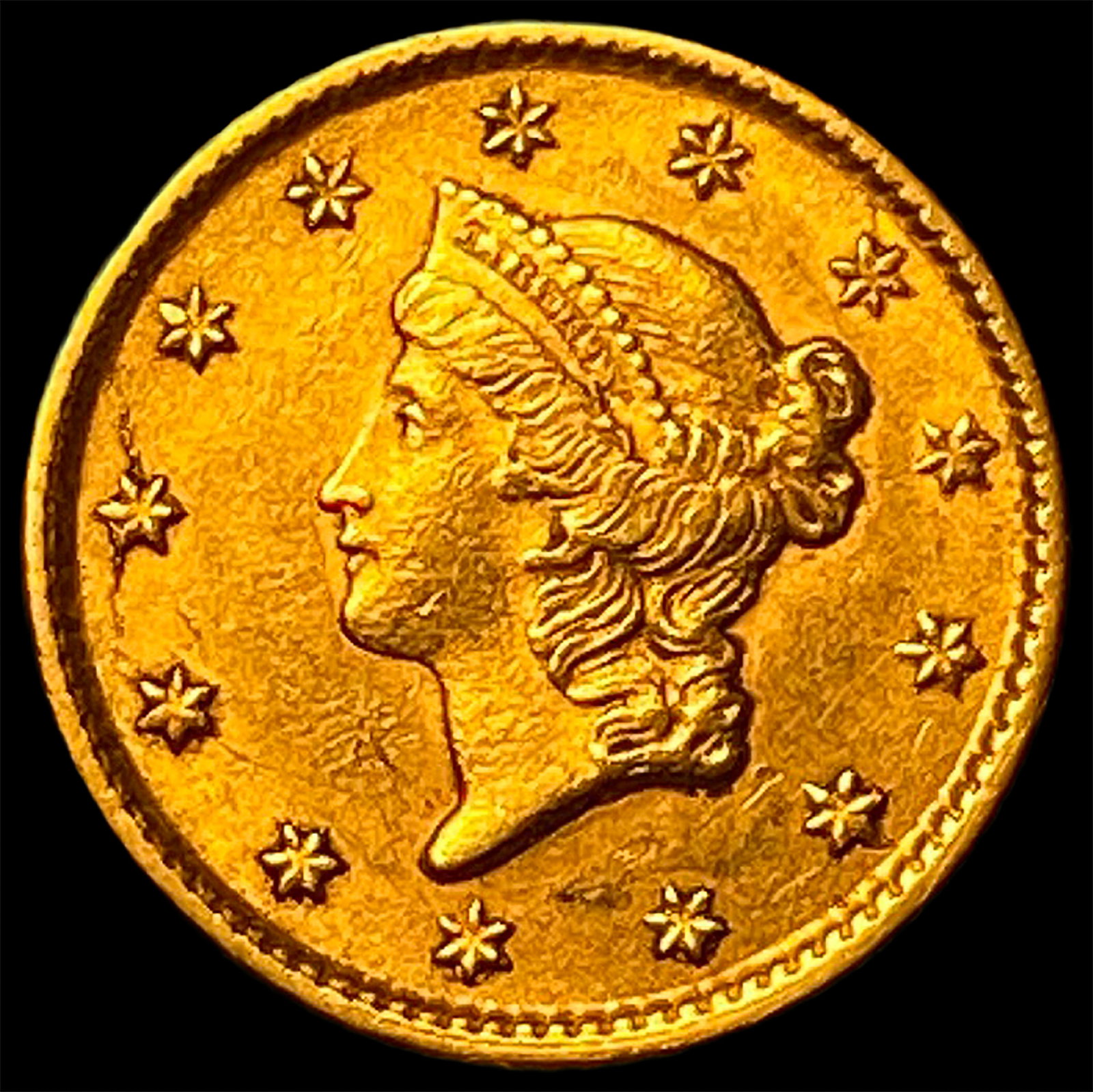 1853 Gold $1 Liberty Head UNCIRCULATED