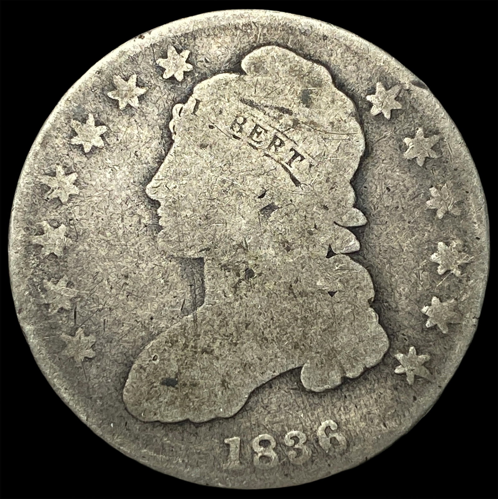 1836 Capped Bust Half Dollar NICELY CIRCULATED (1 of 2)