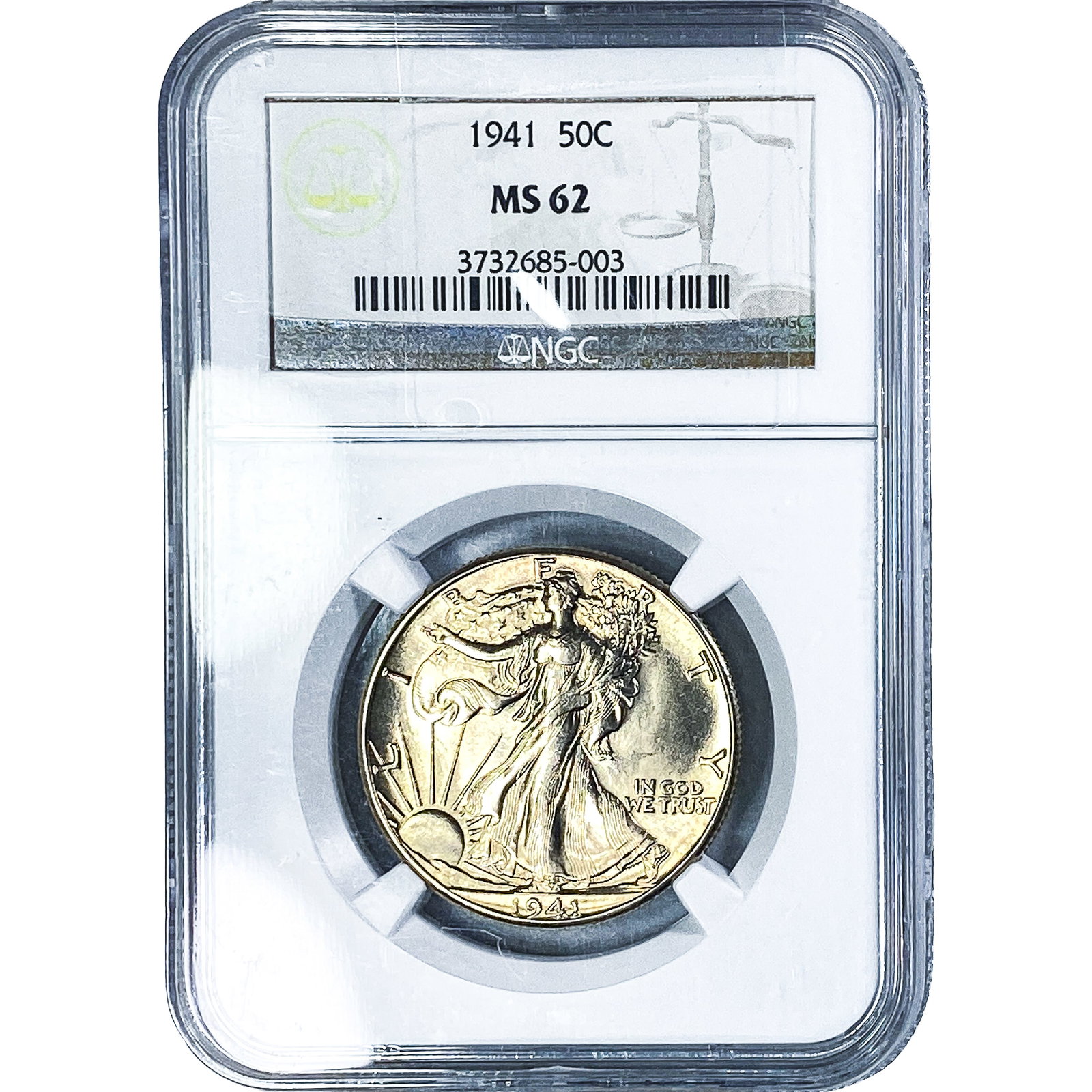 1941 Walking Liberty Half Dollar NGC MS62 (1 of 2)