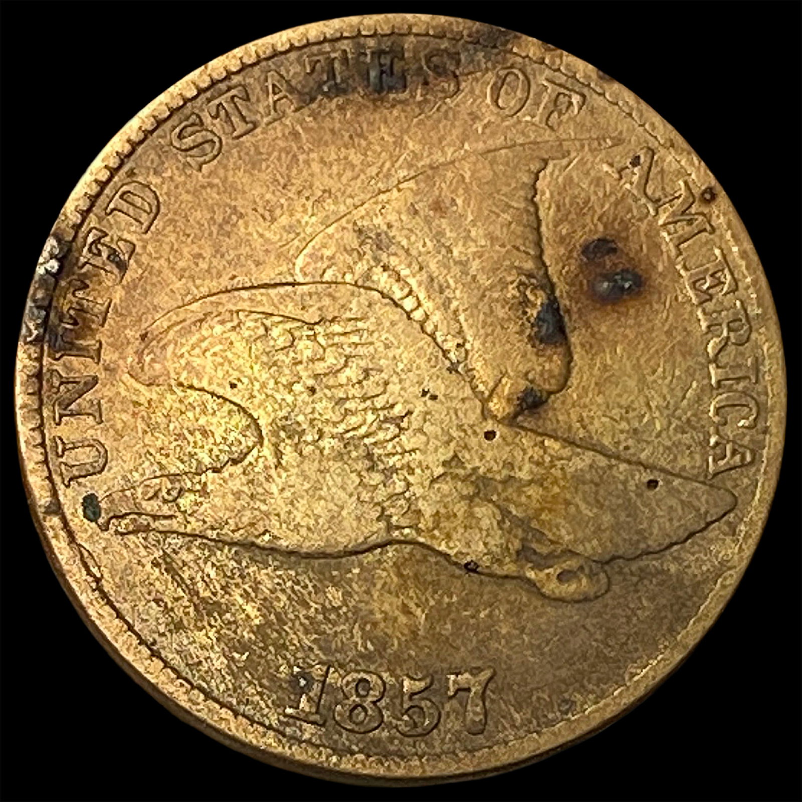 1857 Flying Eagle Cent LIGHTLY CIRCULATED