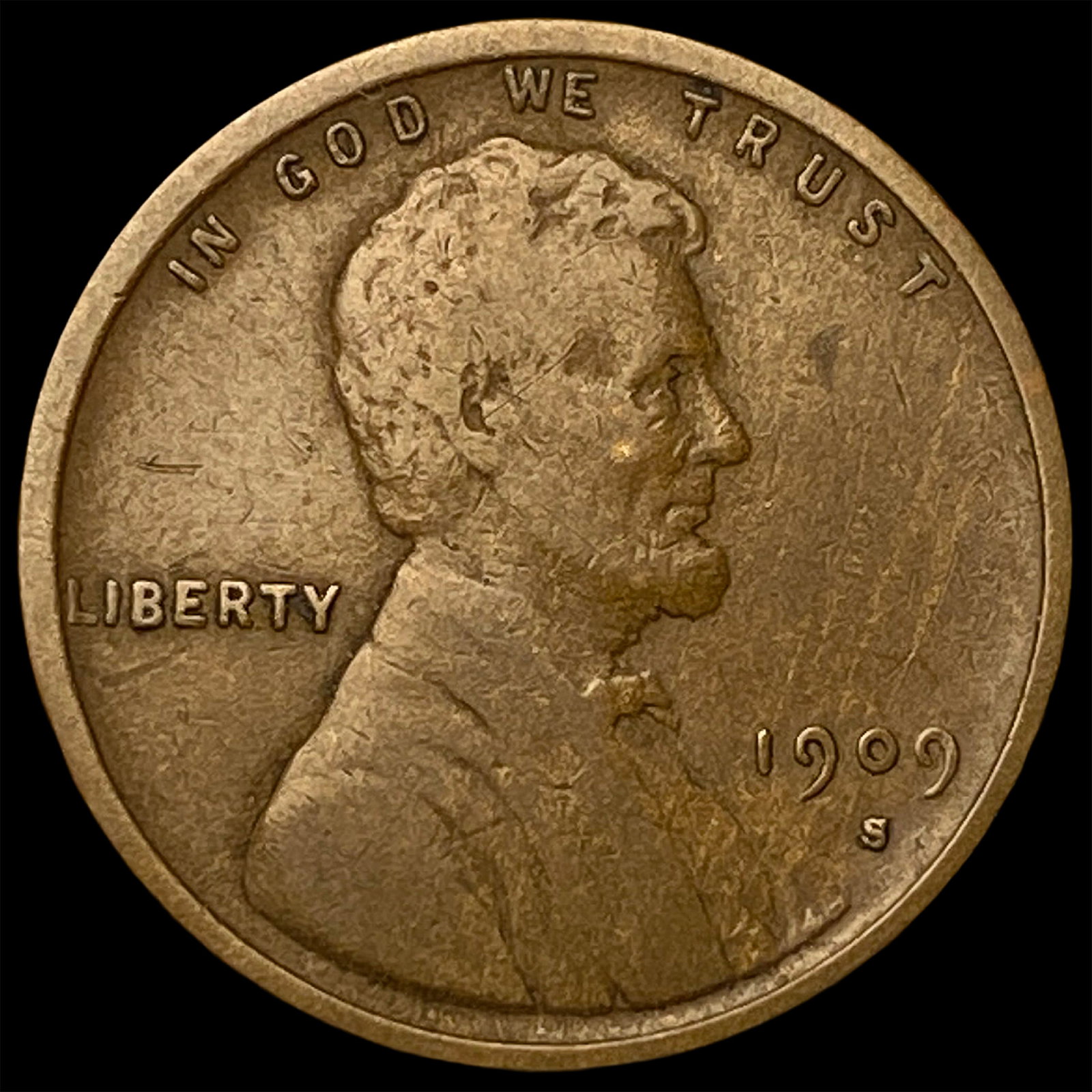 1909-S RB Lincoln Wheat Cent CHOICE AU