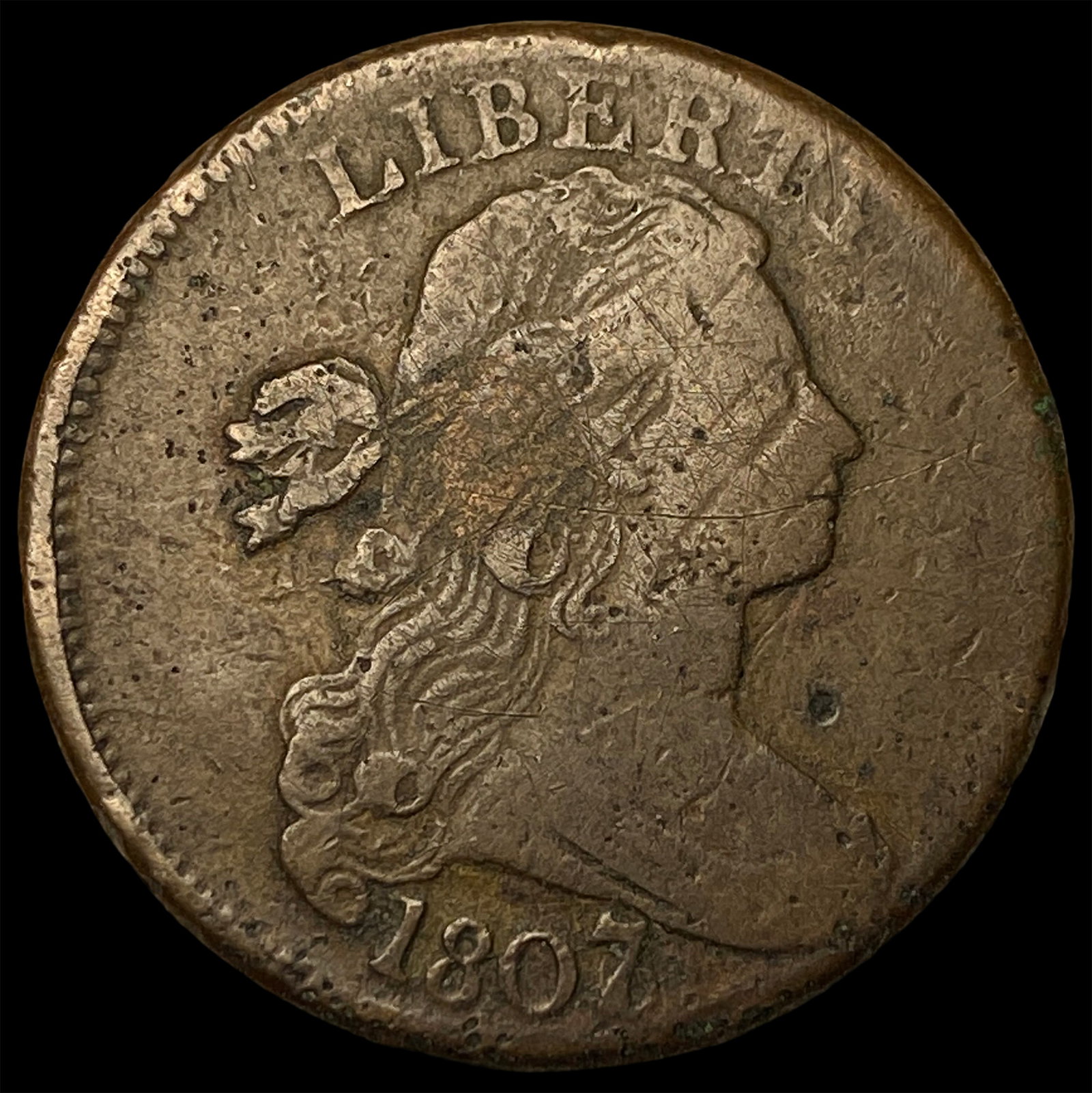 1807 Draped Bust Large Cent LIGHTLY CIRCULATED (1 of 2)