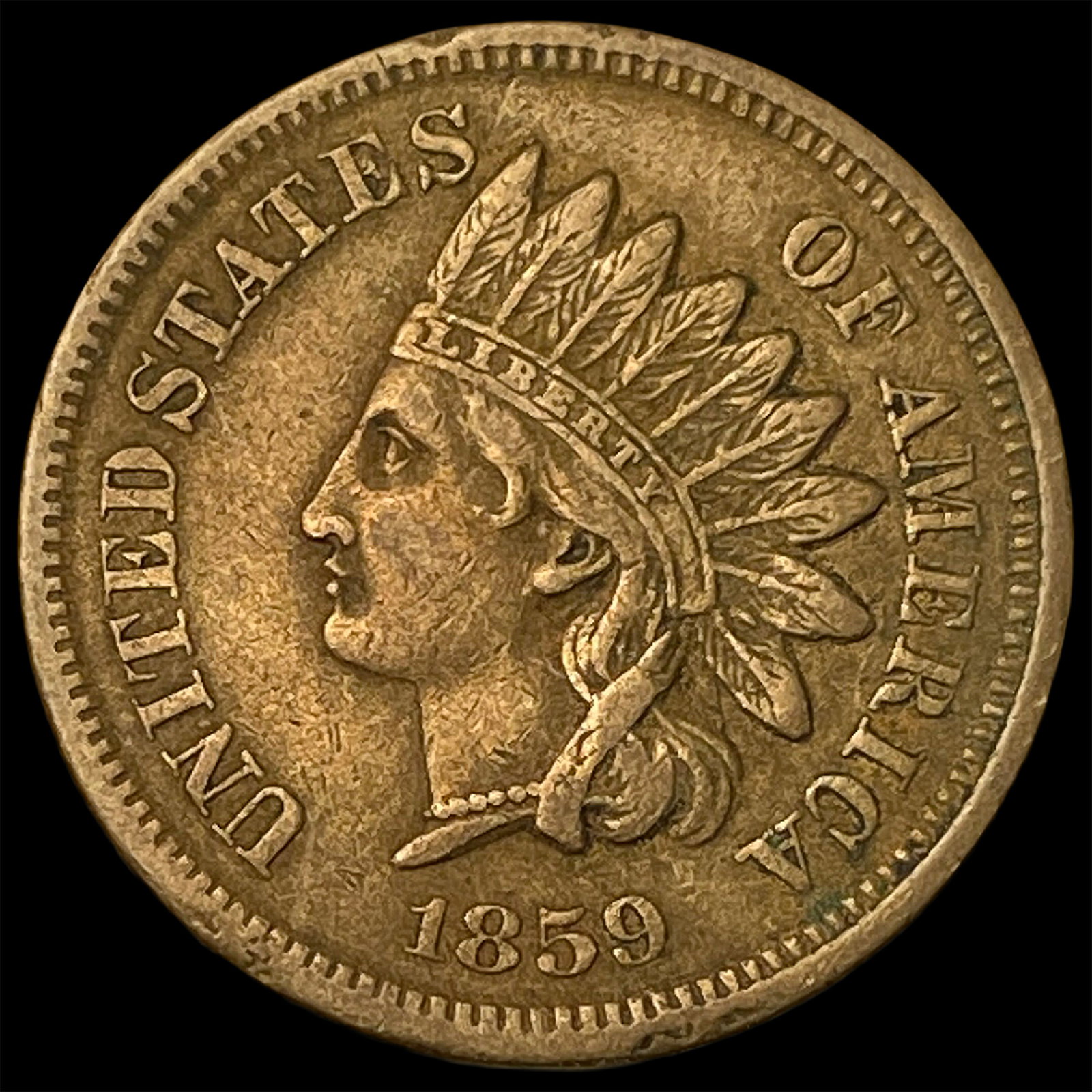 1859 Copper-Nickel Indian Head Cent NEARLY UNCIRCULATED