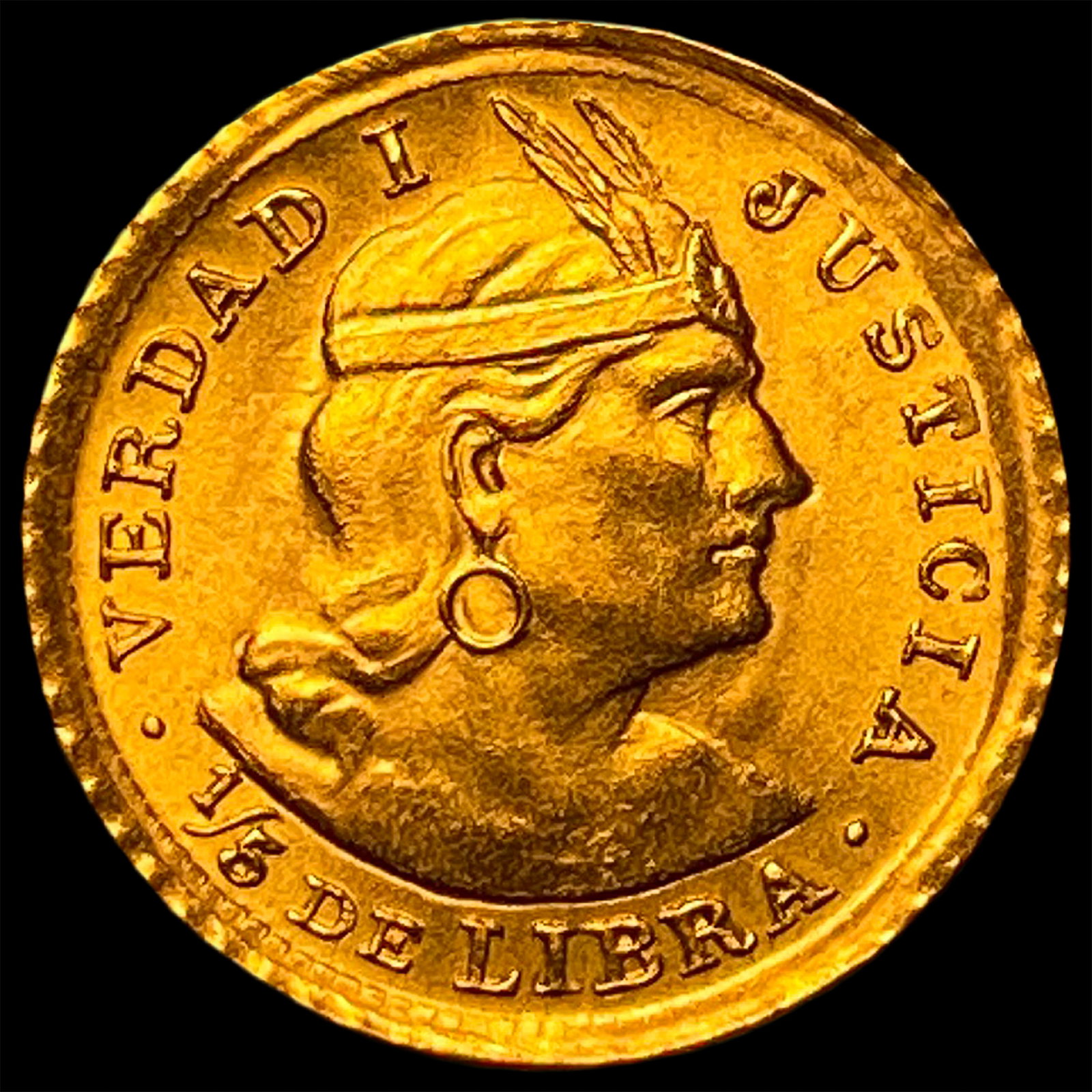 1966 Peru Gold 1/5 Libra CHOICE BU (1 of 2)