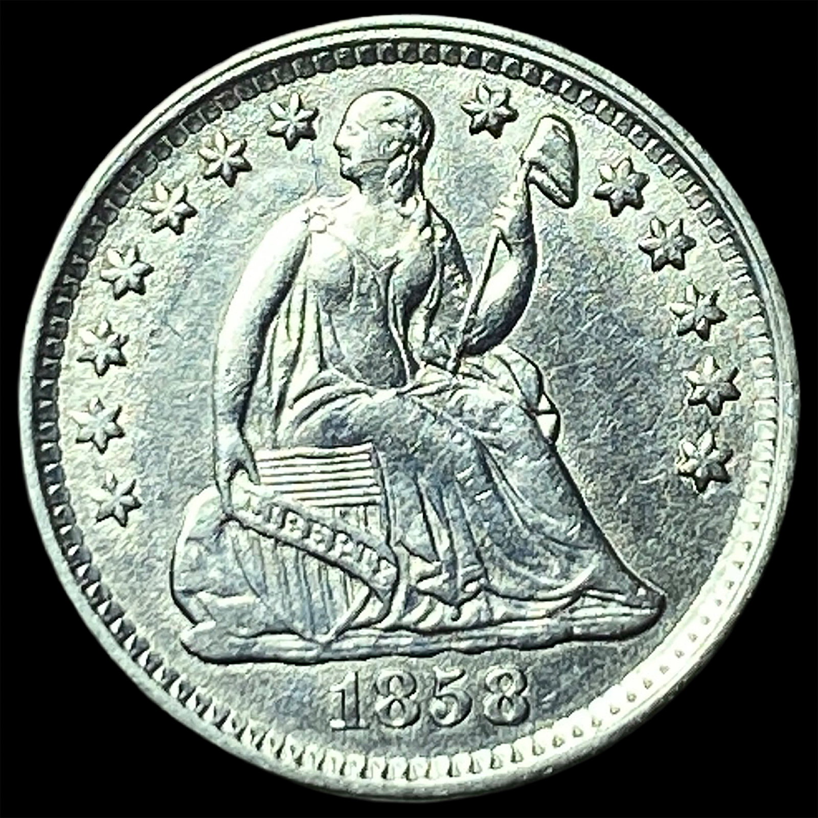 1858 Silver Half Dime UNCIRCULATED (1 of 2)