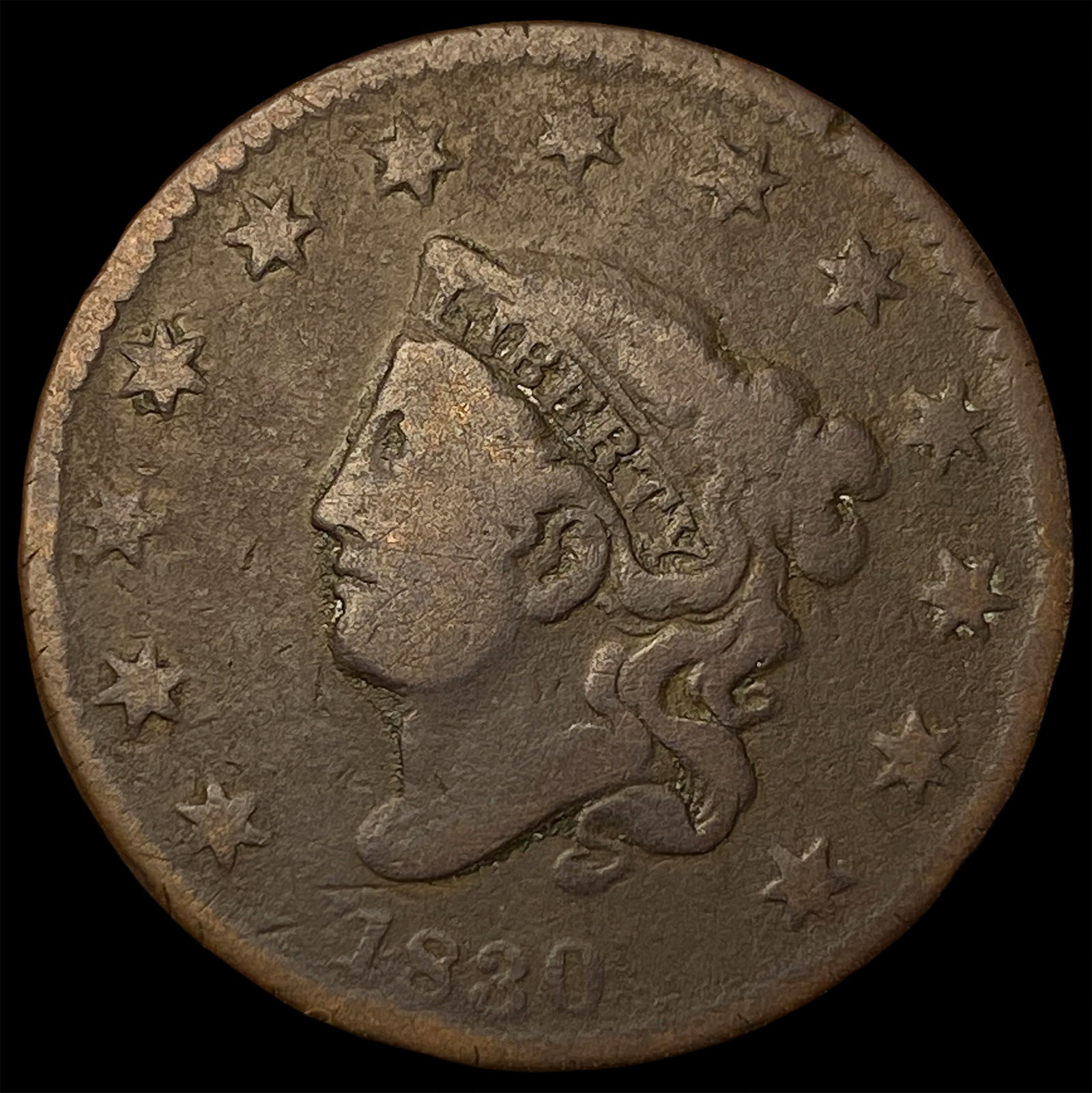 1830 Coronet Head Large Cent LIGHTLY CIRCULATED: 1830 Coronet Head Large Cent LIGHTLY CIRCULATED