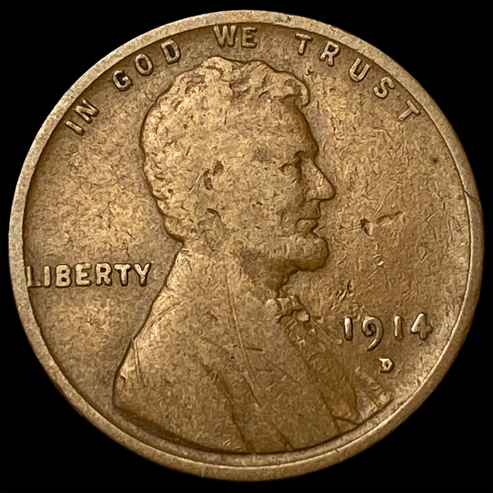 1914-D Lincoln Wheat Cent LIGHTLY CIRCULATED (1 of 2)