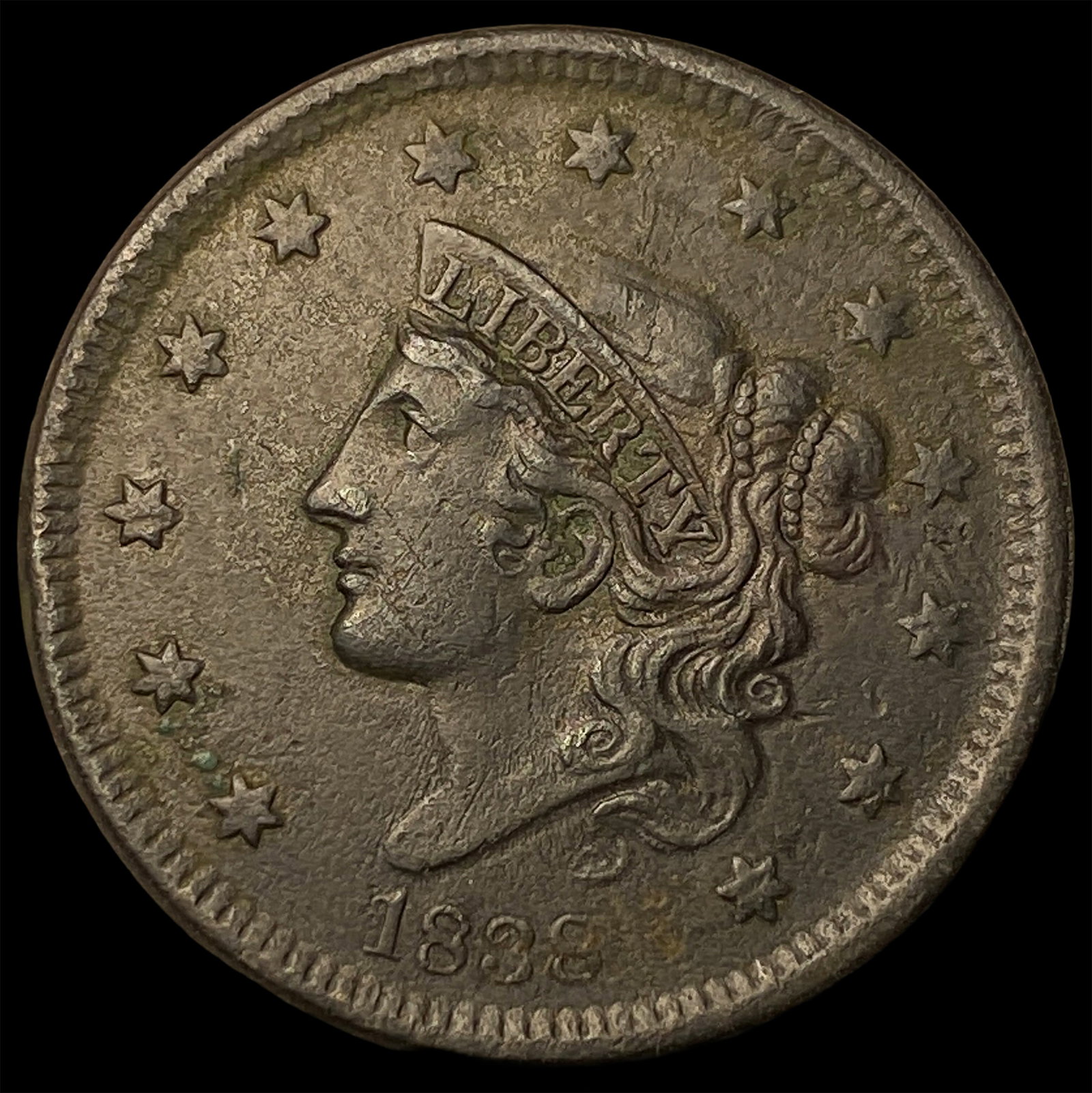 1838 BN Large Cent CLOSELY UNCIRCULATED (1 of 2)