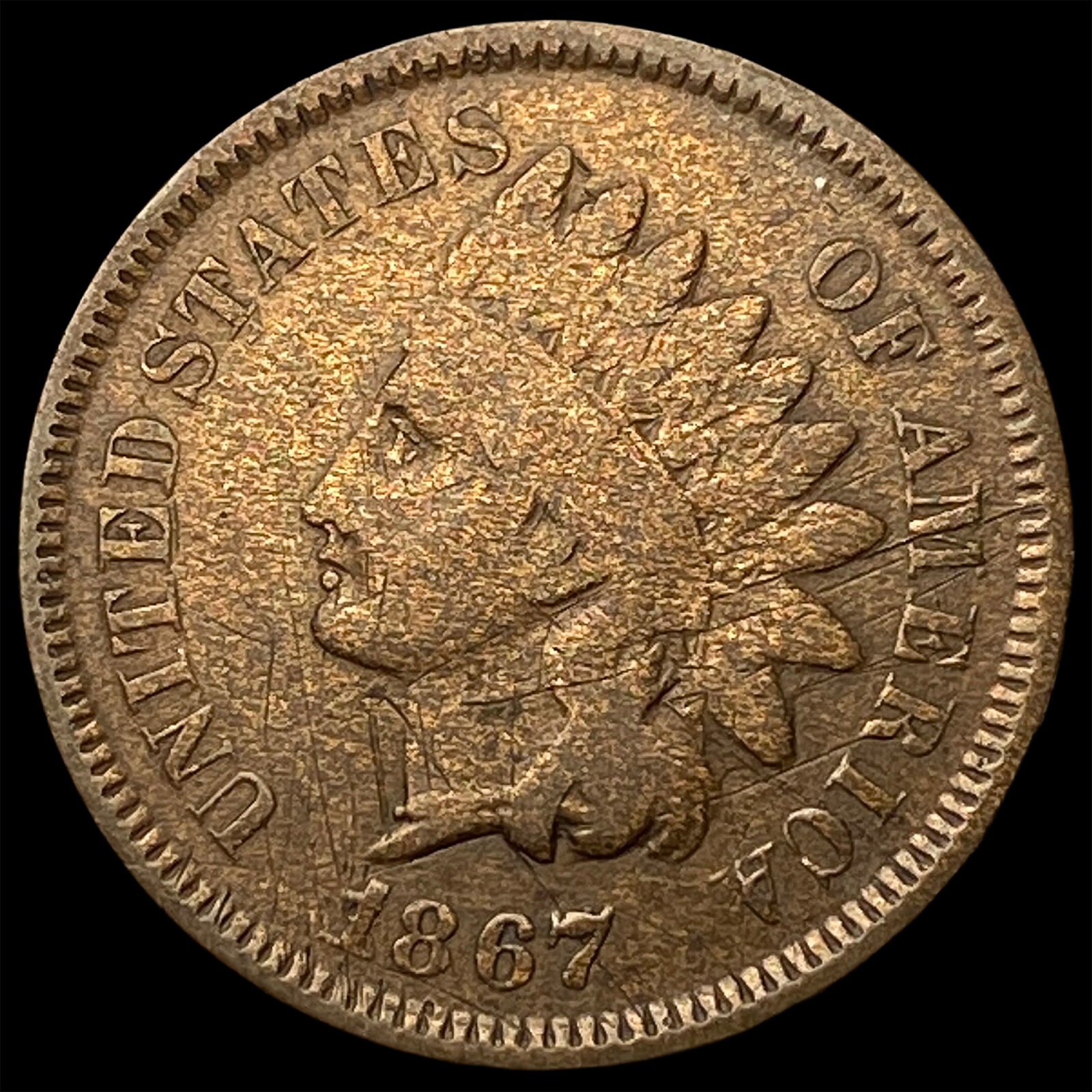 1867 Indian Head Cent LIGHTLY CIRCULATED (1 of 2)