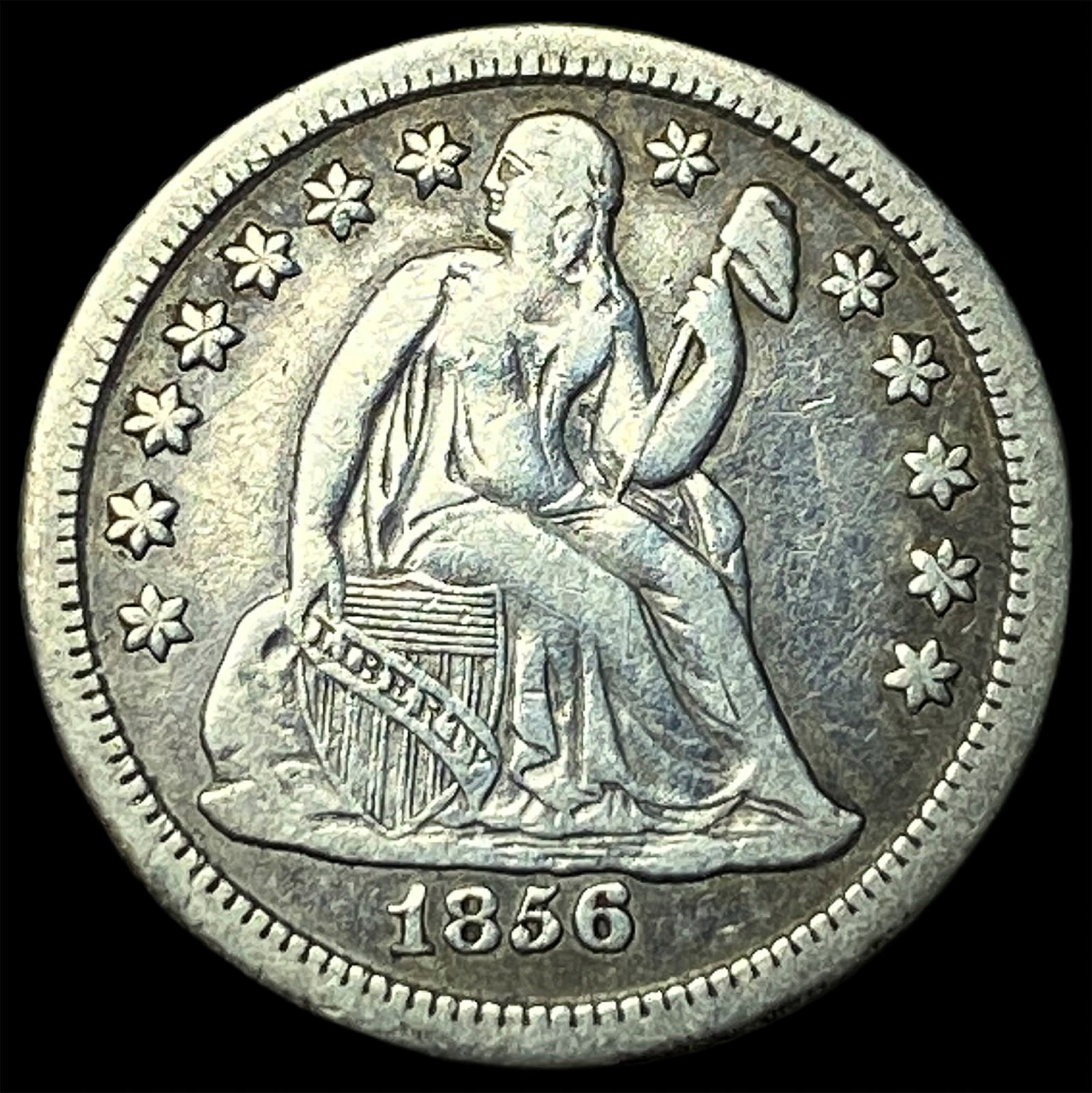 1856-O Silver Seated Liberty Dime LIGHTLY CIRCULATED