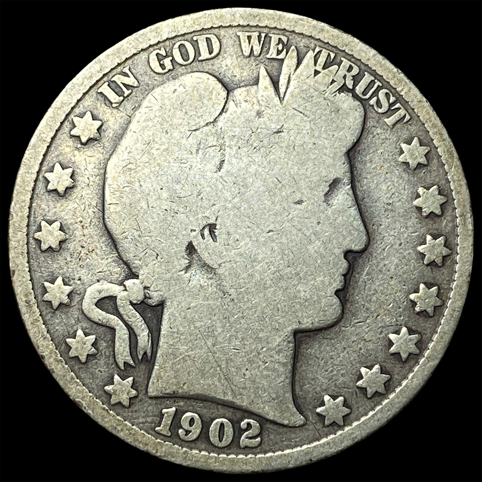 1902 Barber Half Dollar LIGHTLY CIRCULATED: 1902 Barber Half Dollar LIGHTLY CIRCULATED