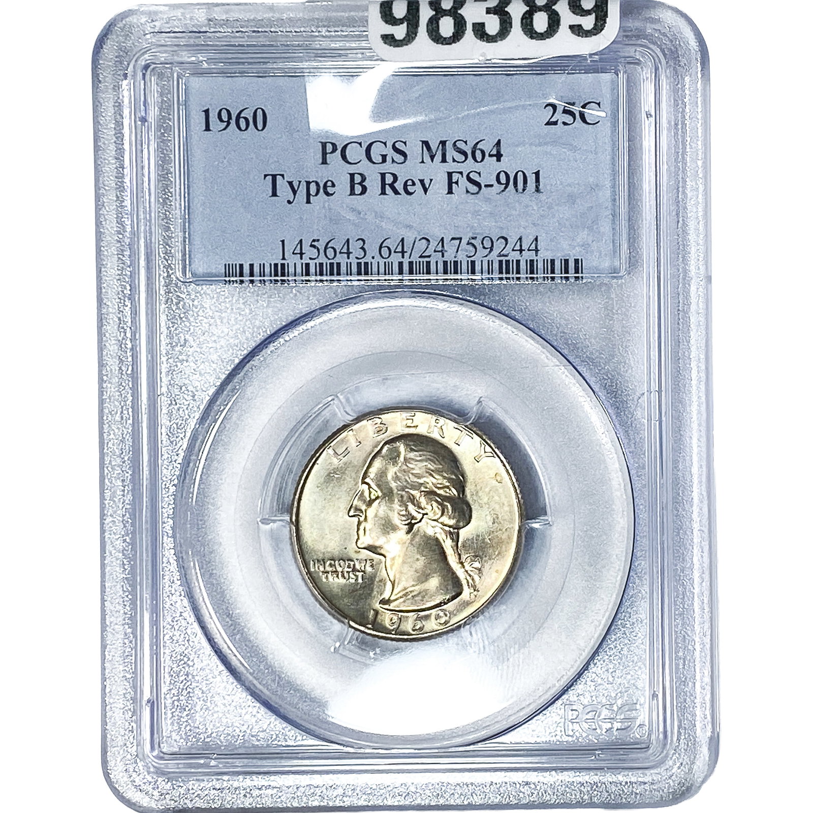 1960 Washington Silver Quarter PCGS MS64 Type B Rev (1 of 2)