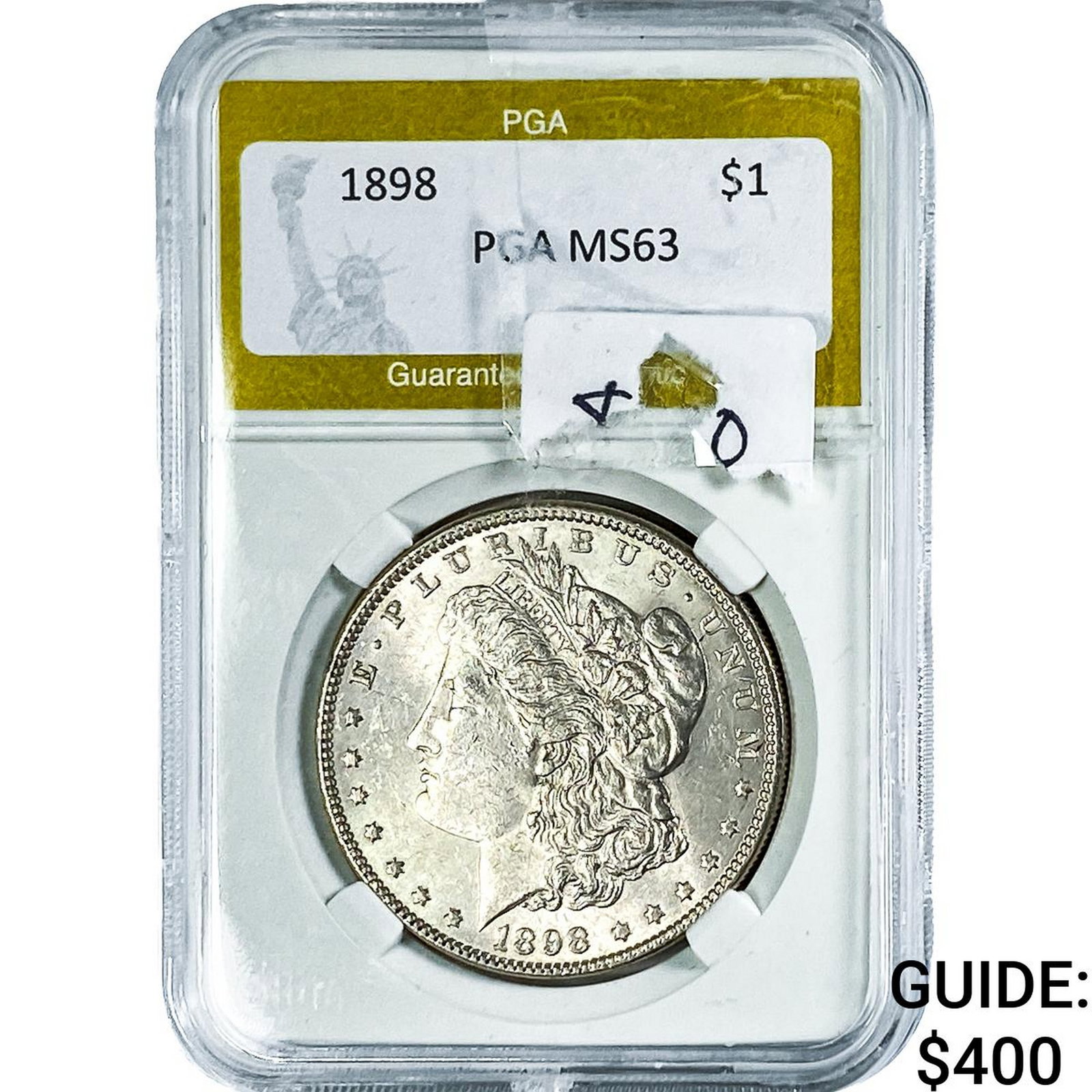 1898 Morgan Silver Dollar PGA MS63: 1898 Morgan Silver Dollar PGA MS63