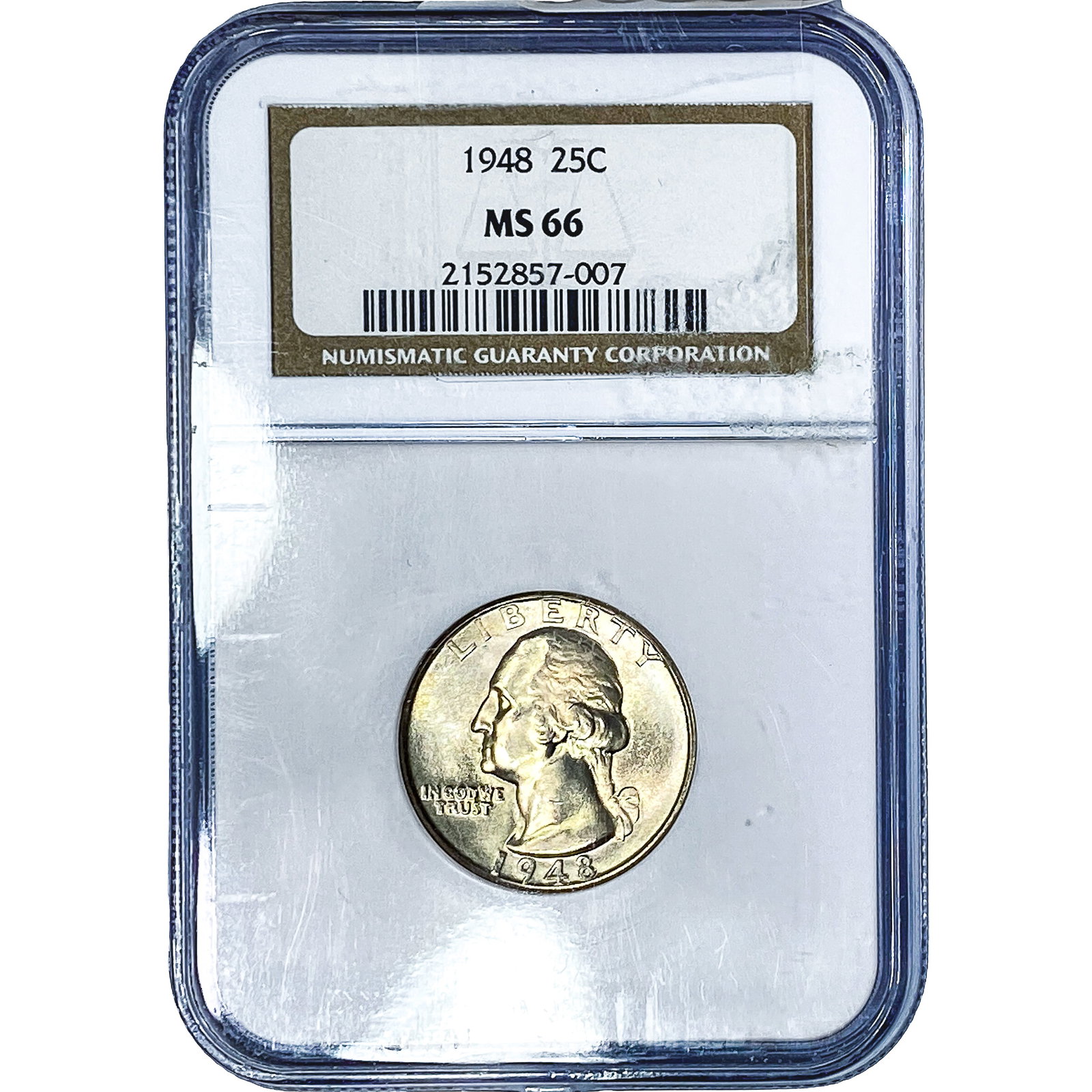 1948 Washington Silver Quarter NGC MS66