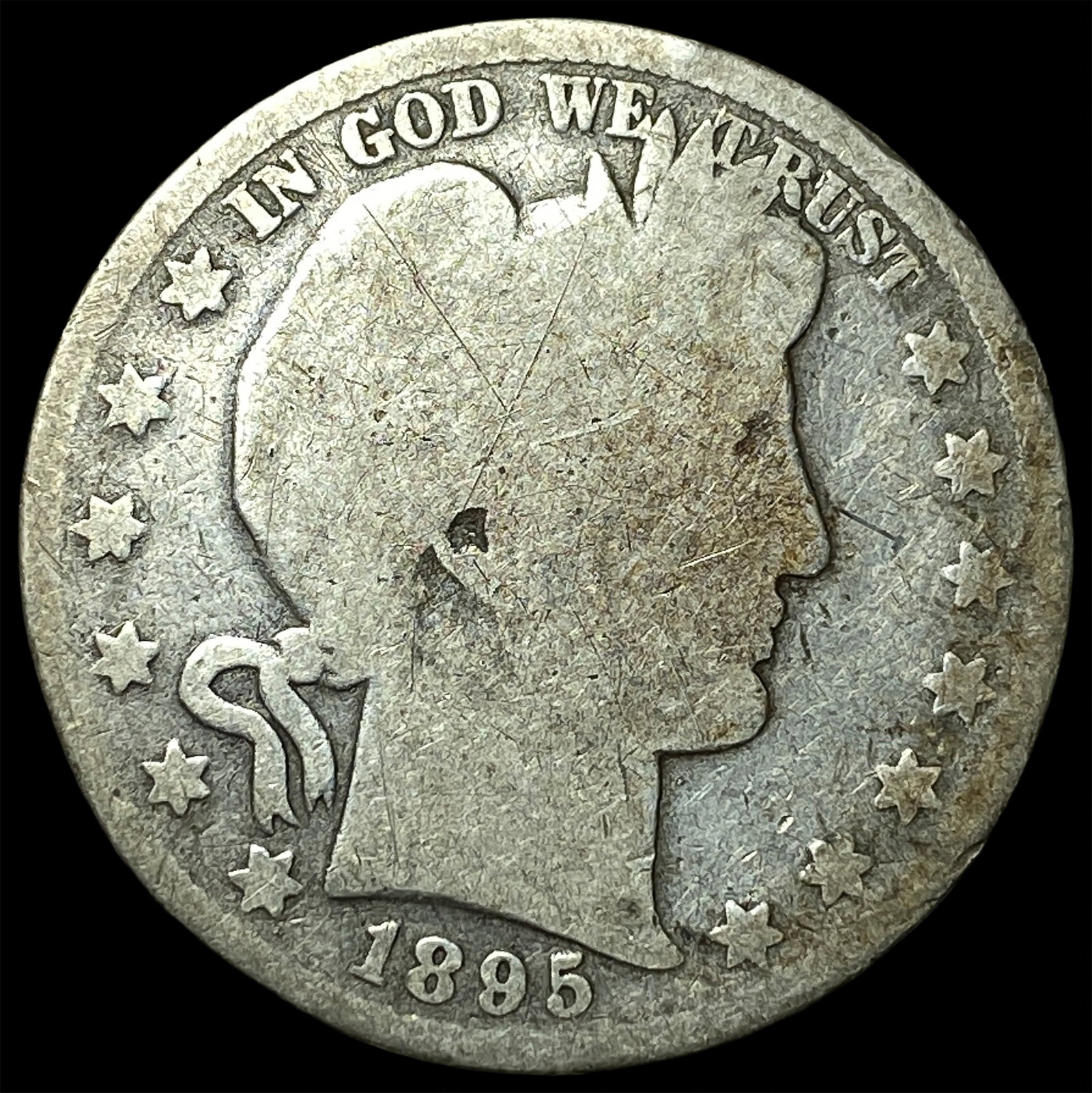 1895 Silver Barber Quarter NICELY CIRCULATED (1 of 2)