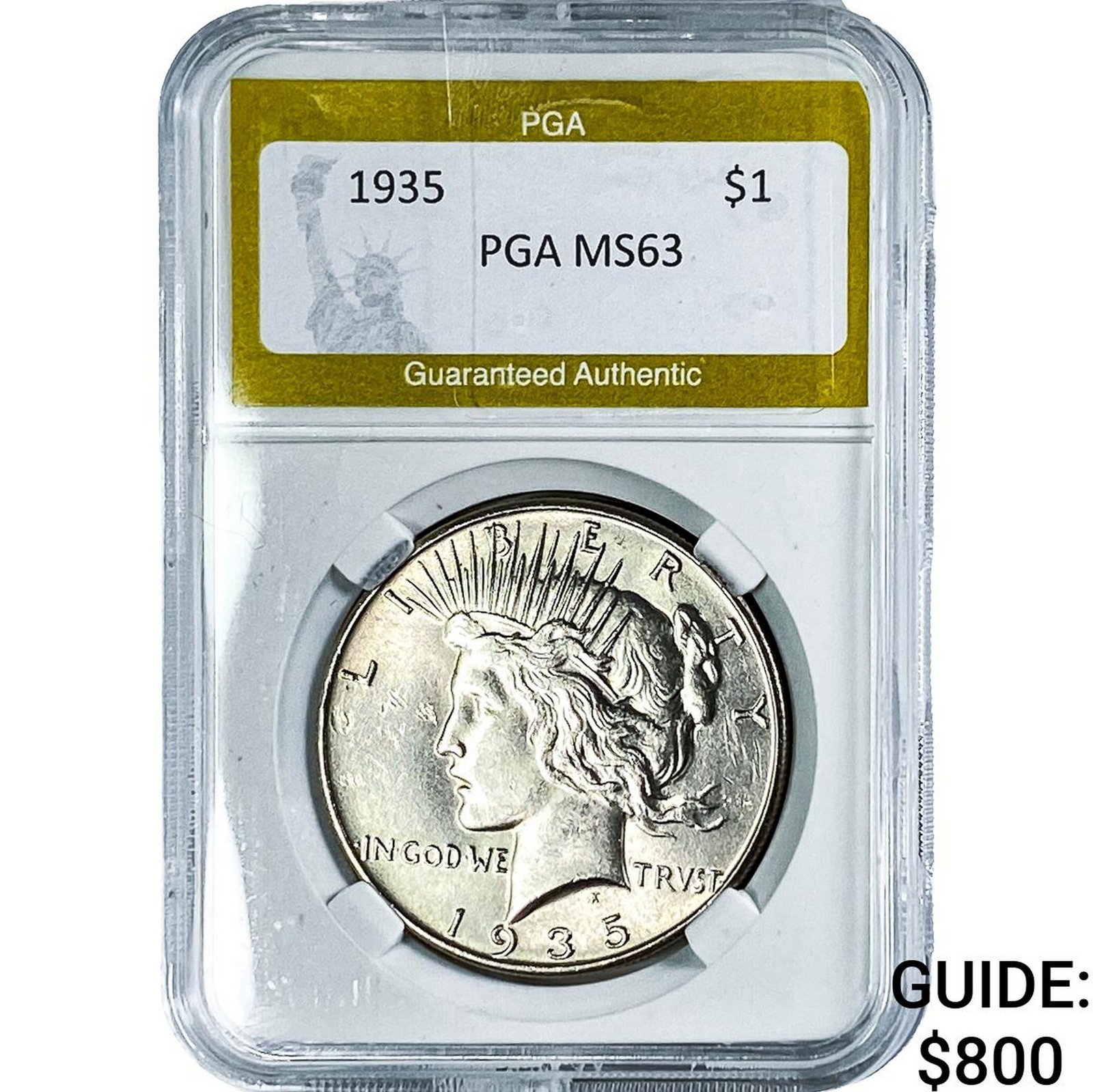 1935 Silver Peace Dollar PGA MS63 (1 of 2)