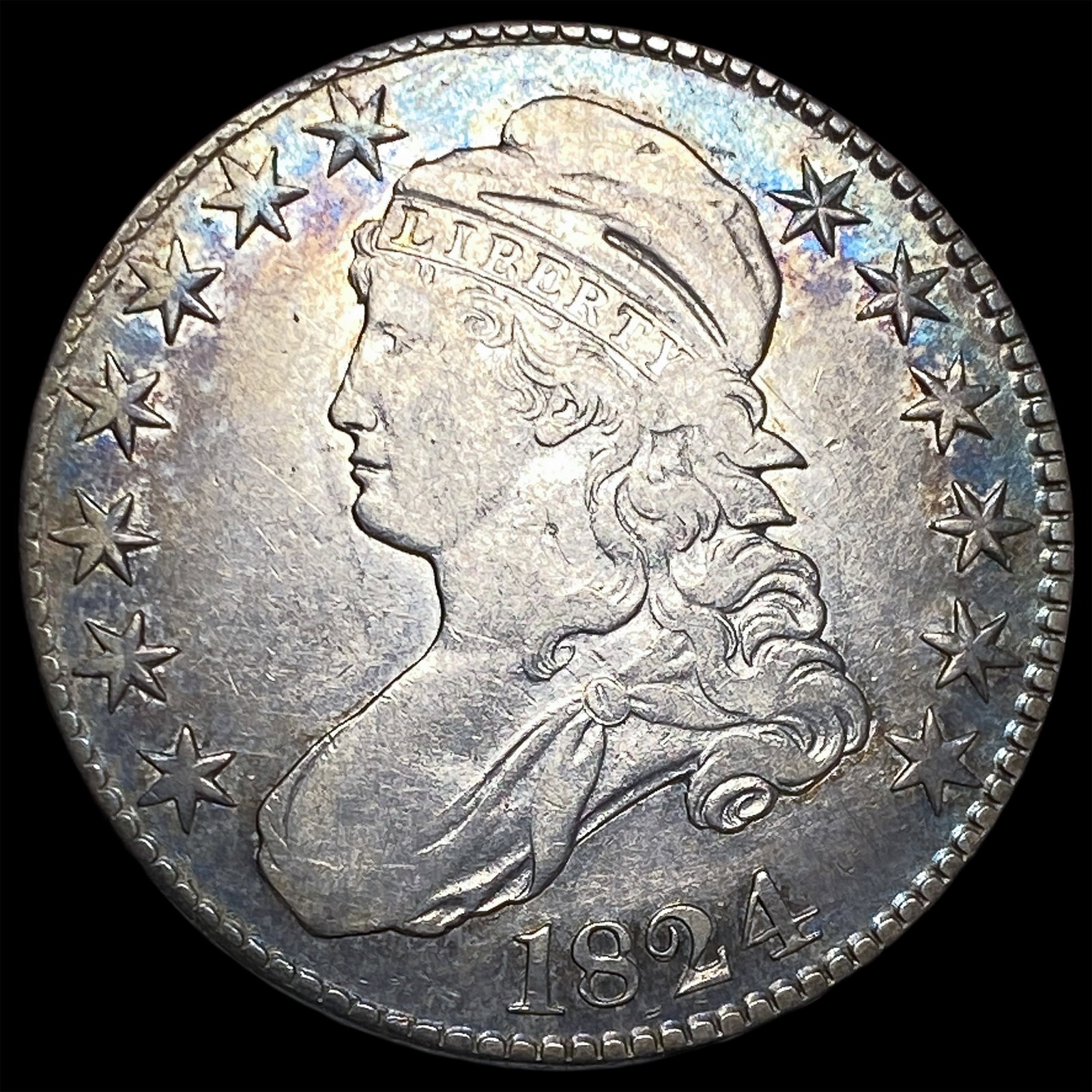 1824 Capped Bust Half Dollar NEARLY UNCIRCULATED (1 of 2)