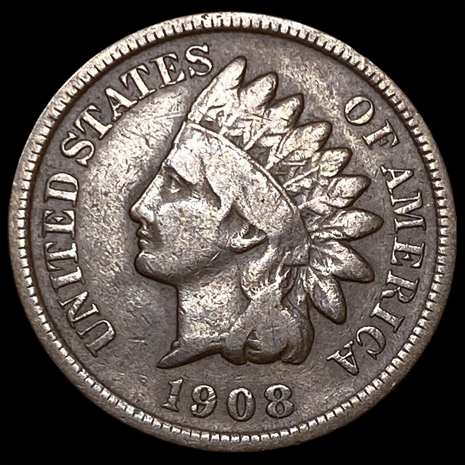 1908-S Indian Head Cent LIGHTLY CIRCULATED: 1908-S Indian Head Cent LIGHTLY CIRCULATED