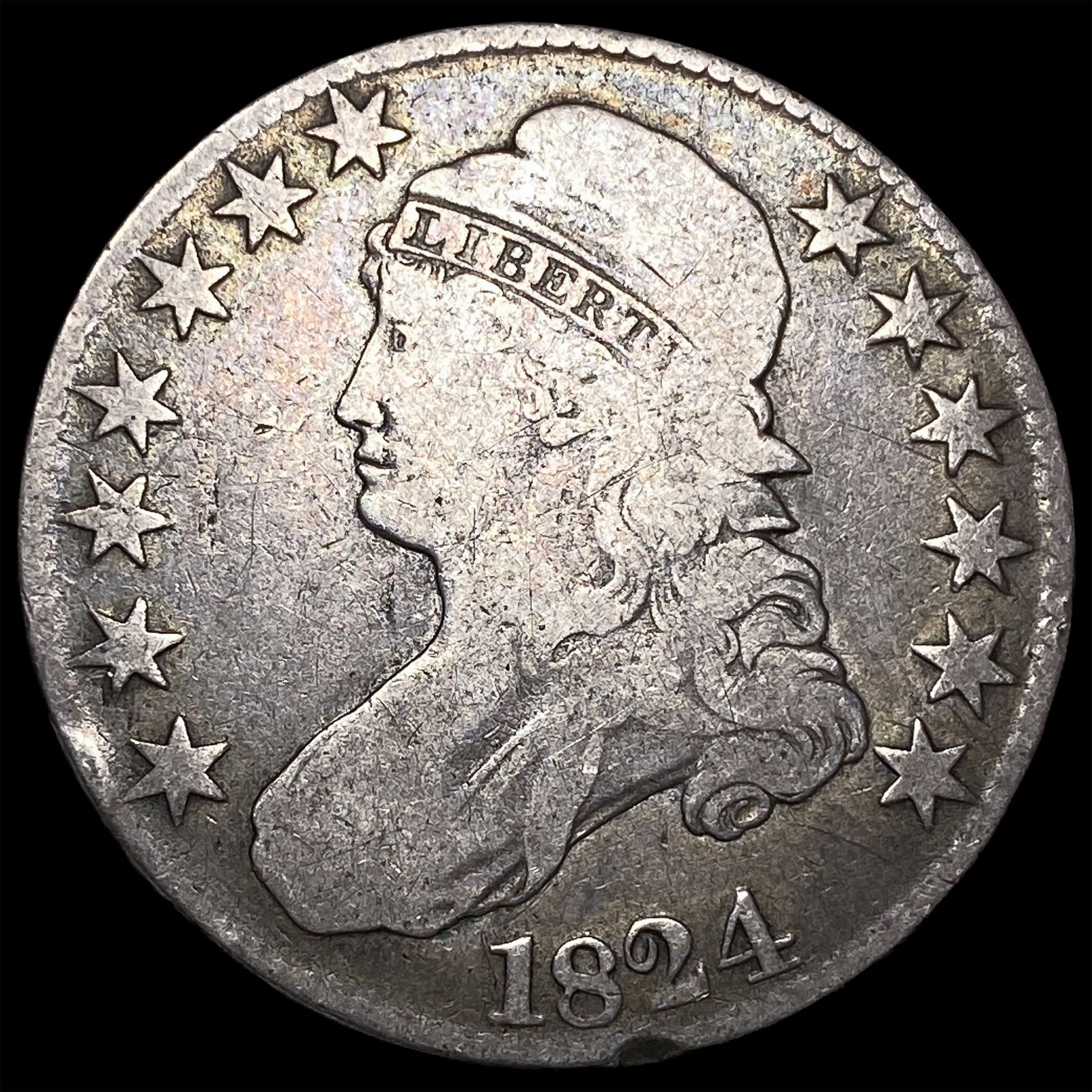 1824 Capped Bust Half Dollar LIGHTLY CIRCULATED (1 of 2)