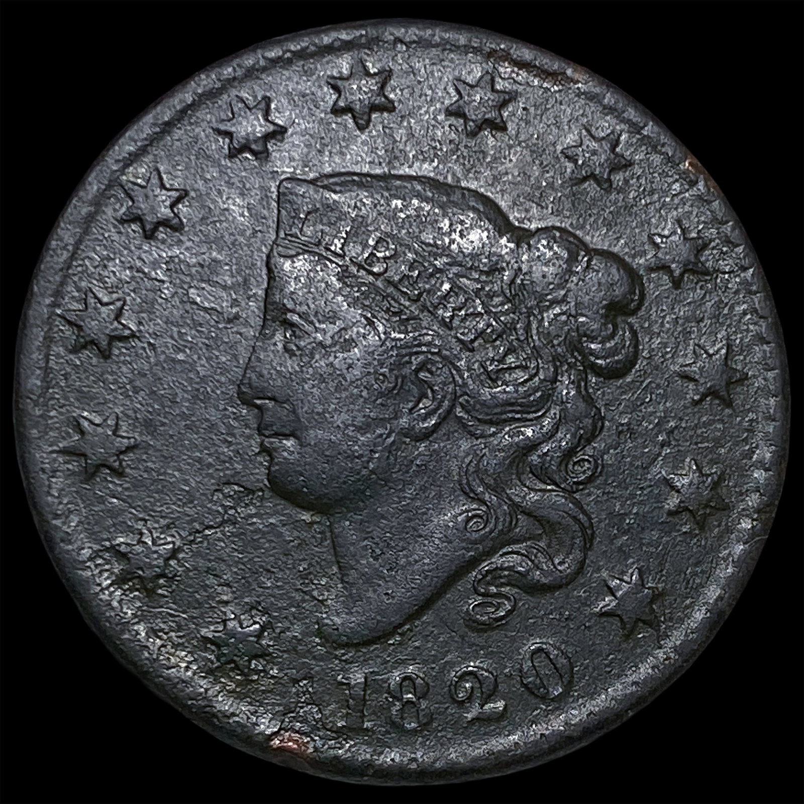 1820 Coronet Head Large Cent LIGHTLY CIRCULATED: 1820 Coronet Head Large Cent LIGHTLY CIRCULATED