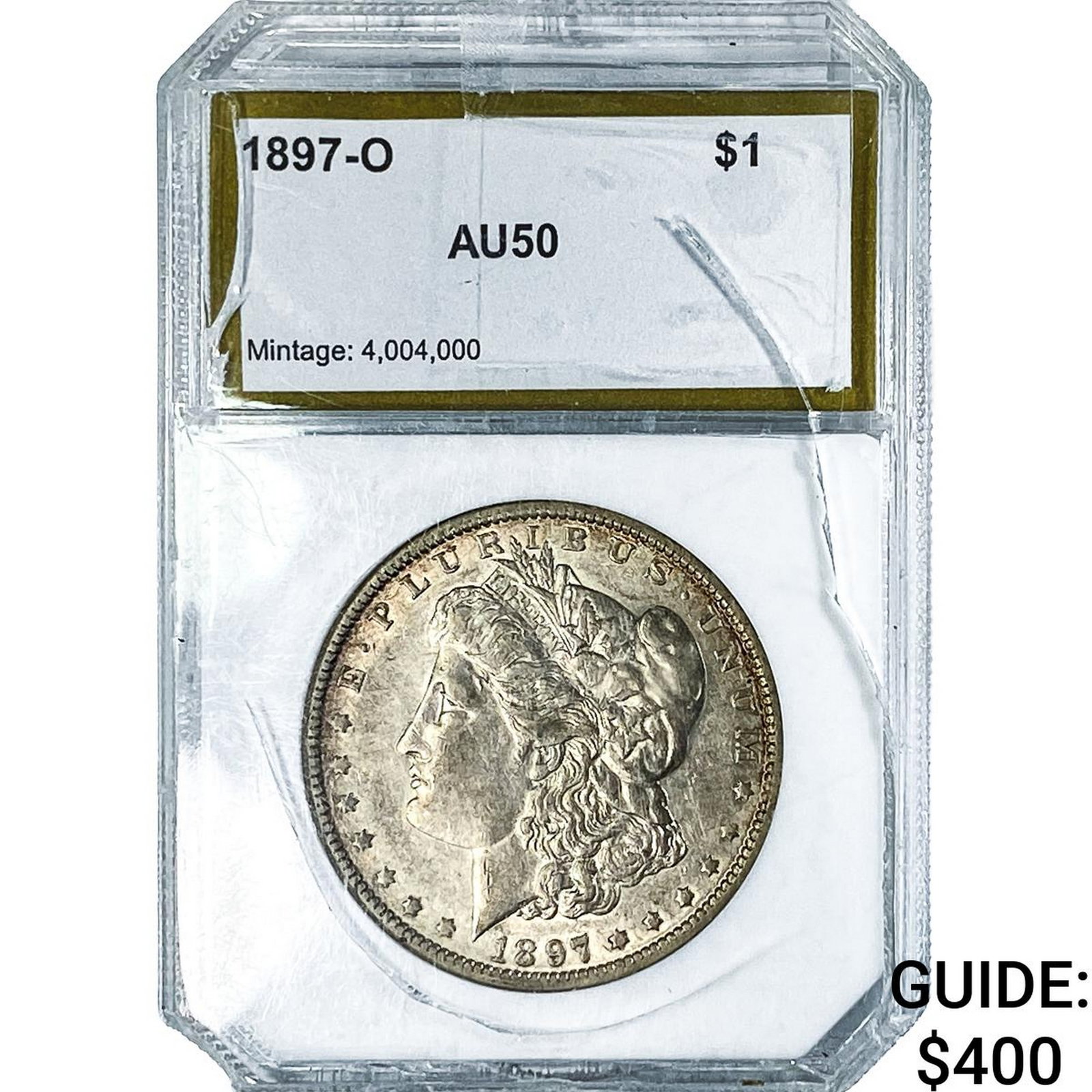 1897-O Morgan Silver Dollar PCI AU50: 1897-O Morgan Silver Dollar PCI AU50
